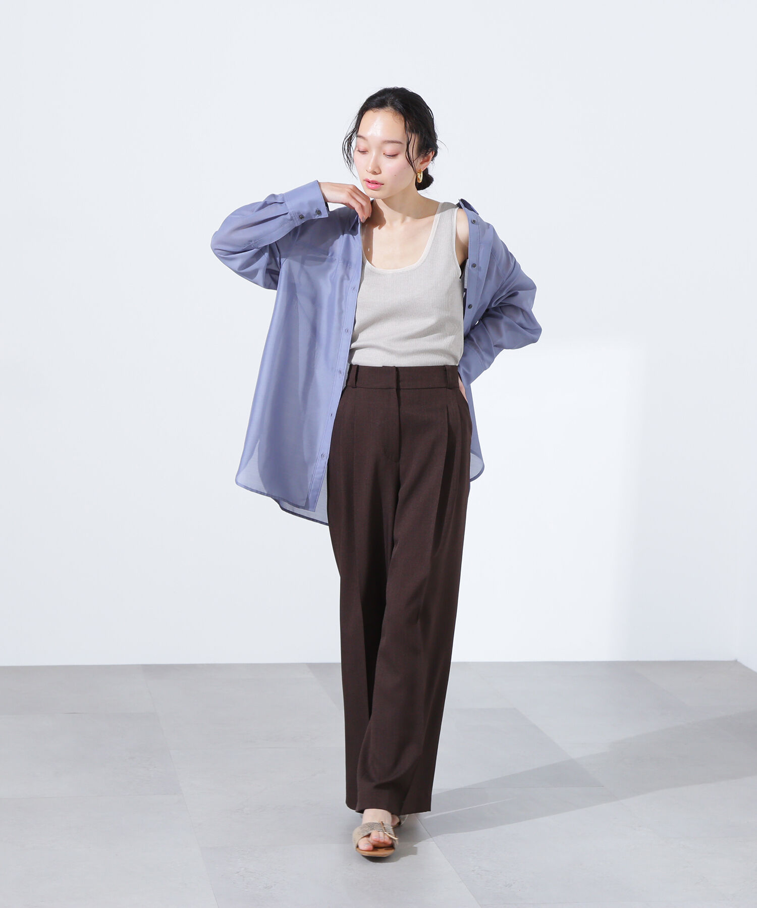  「シアートリムタンクトップ」|Tシャツ・カットソー|