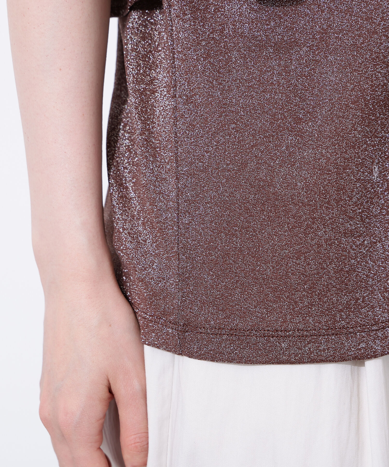  「ラメドレープカットソー」|Tシャツ・カットソー|