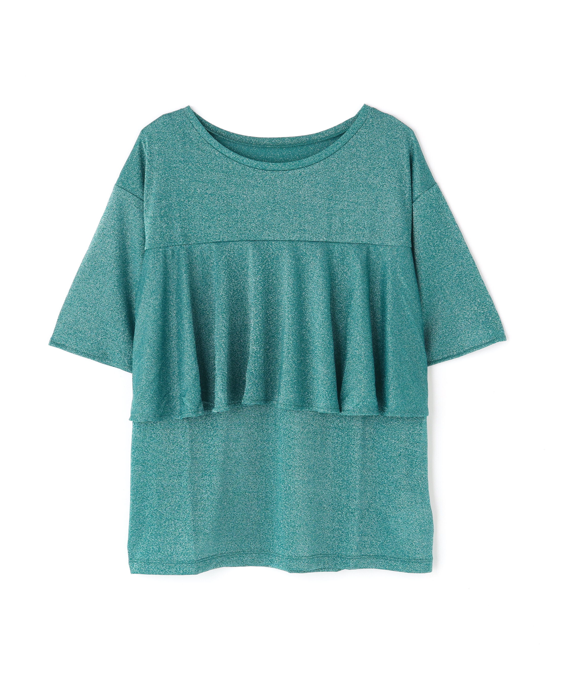  「ラメドレープカットソー」|Tシャツ・カットソー|