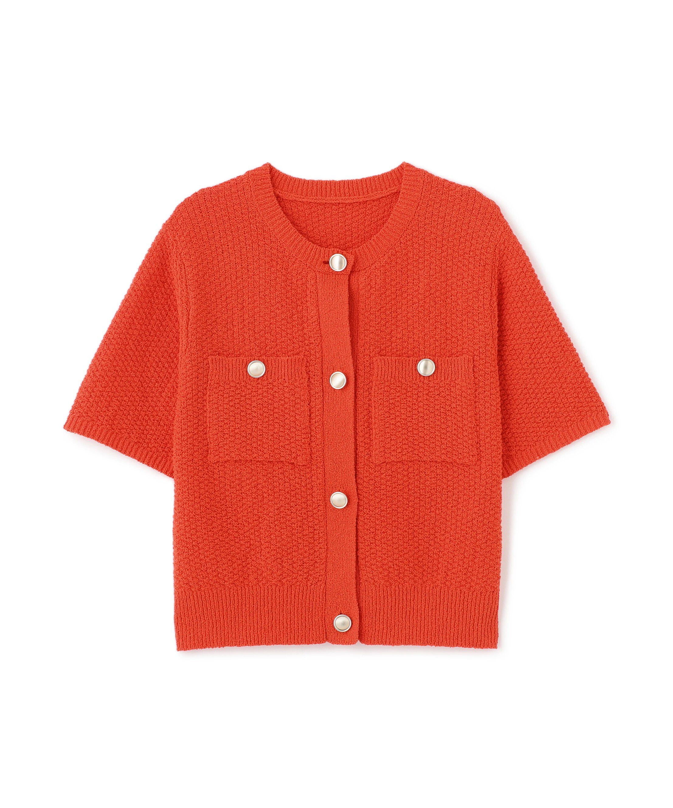  「ゴールドボタンニットカーディガン」|ニット・セーター|