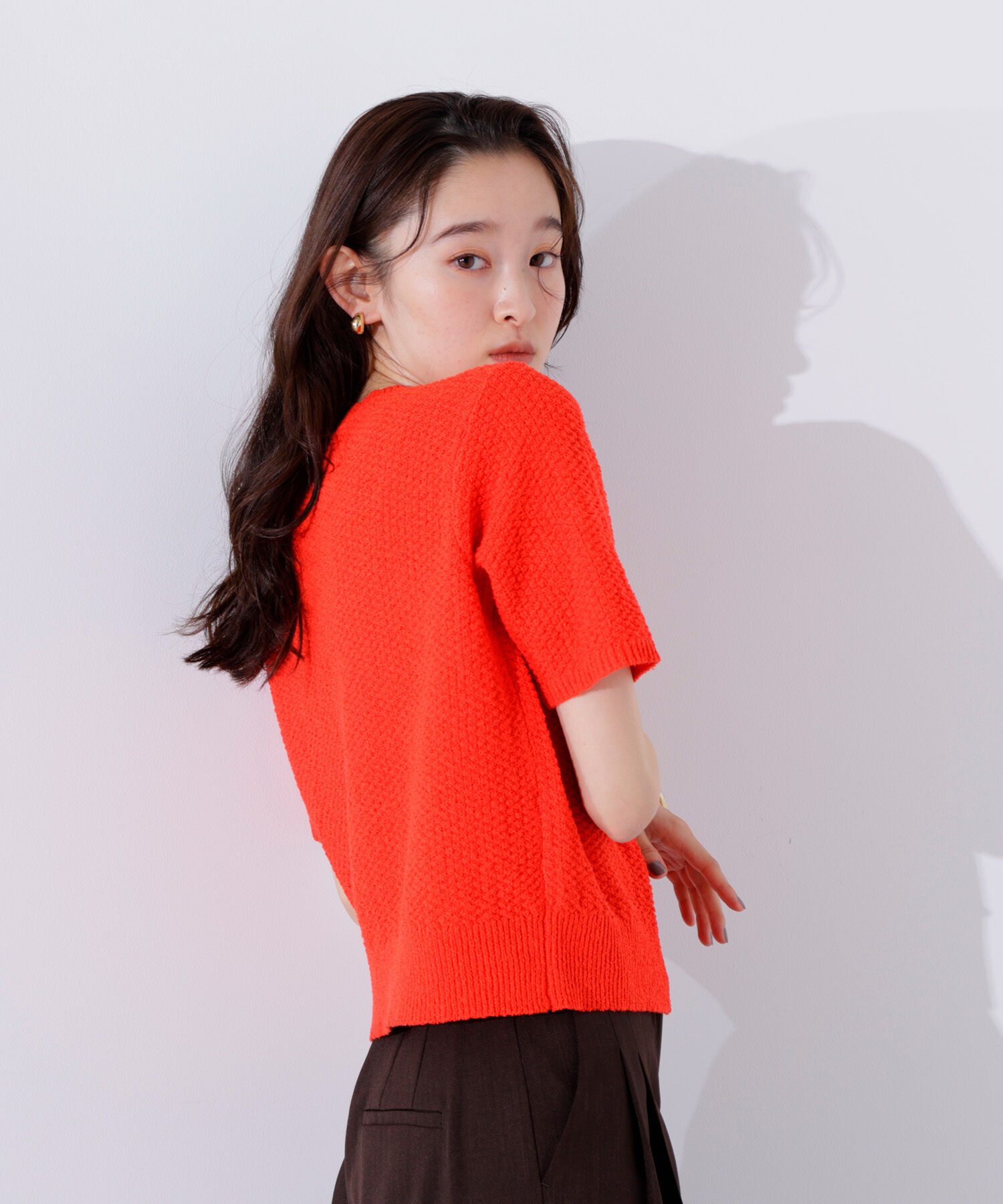  「ゴールドボタンニットカーディガン」|ニット・セーター|