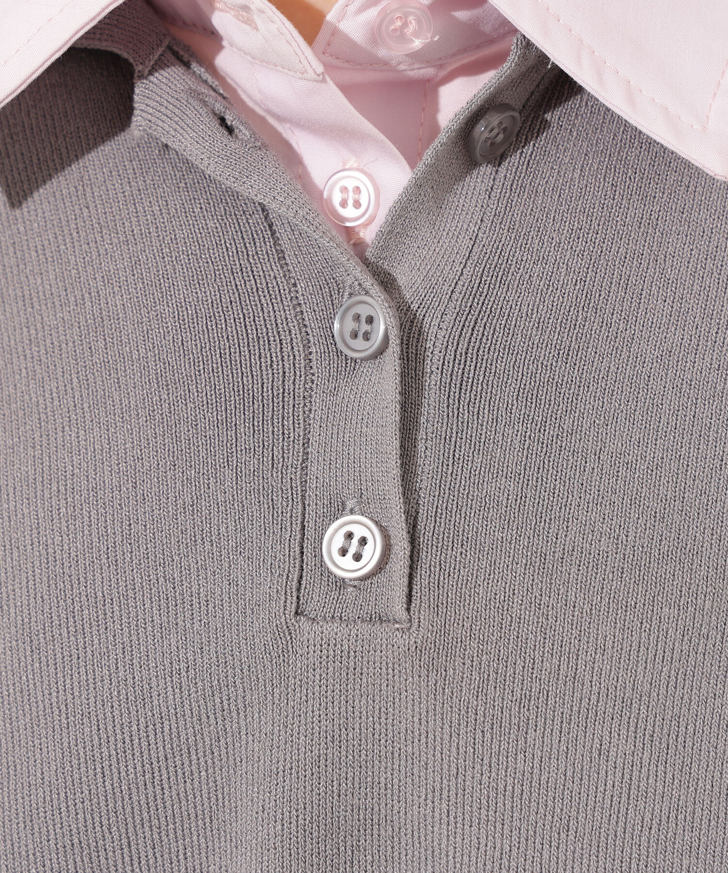  「シャツレイヤード風ニット」|ニット・セーター|