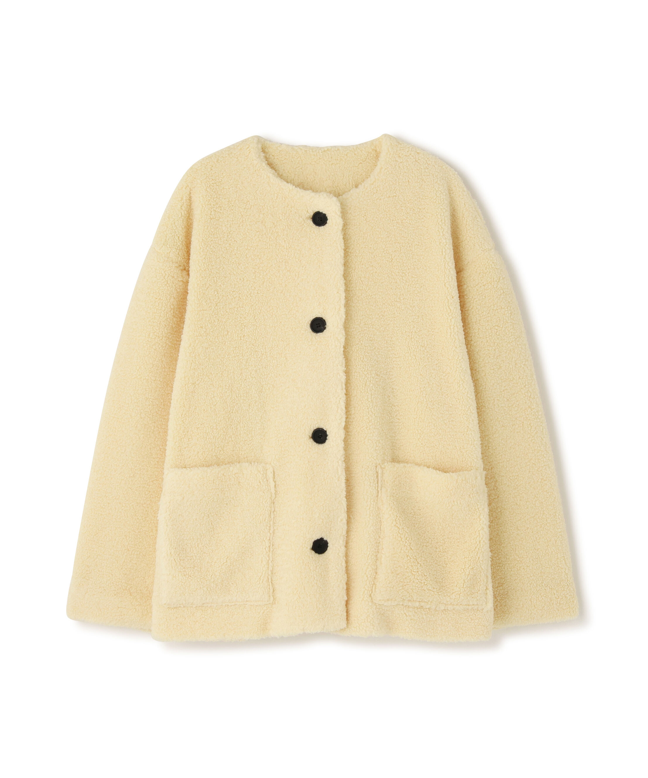  「ノーカラーボアブルゾン」|ブルゾン・スタジャン|