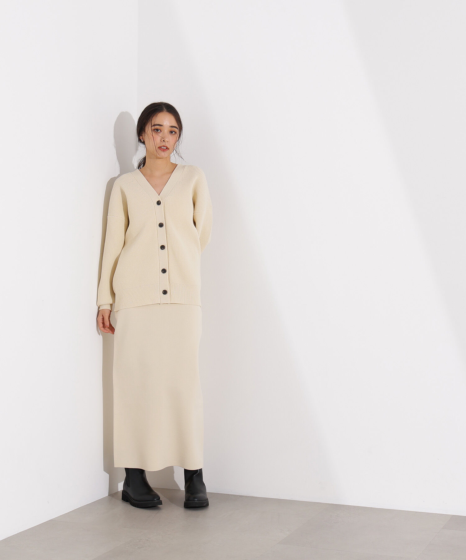  「フォルムニットカーデセットアップ」|スカート|