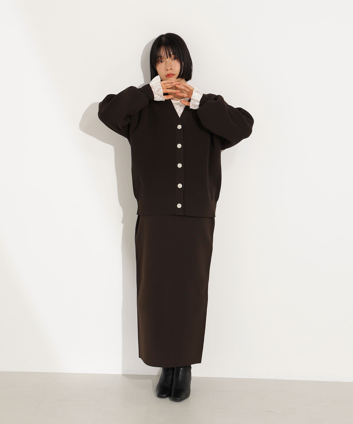  「フォルムニットカーデセットアップ」|スカート|