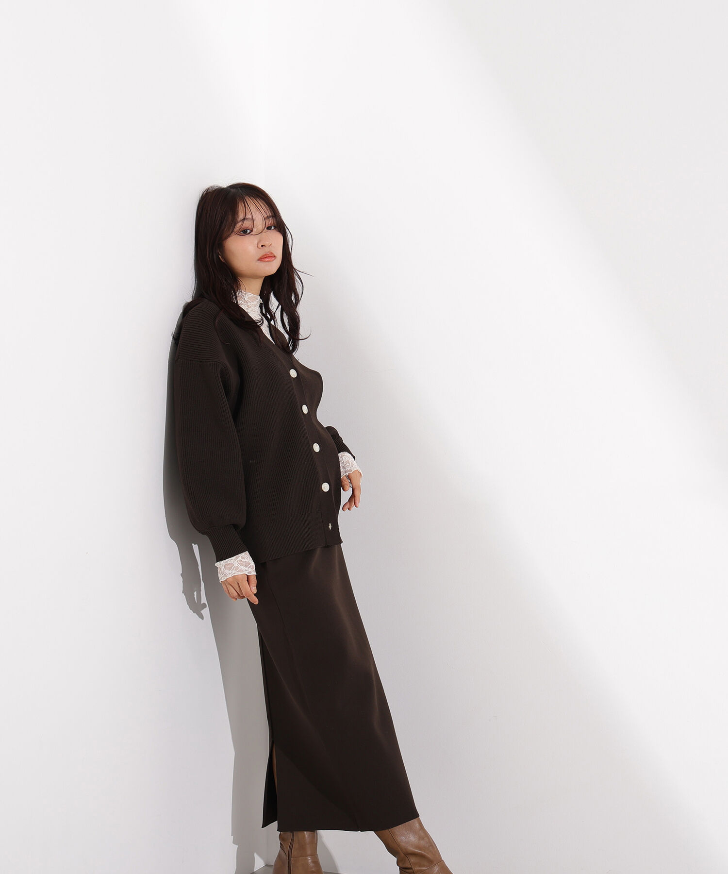  「フォルムニットカーデセットアップ」|スカート|