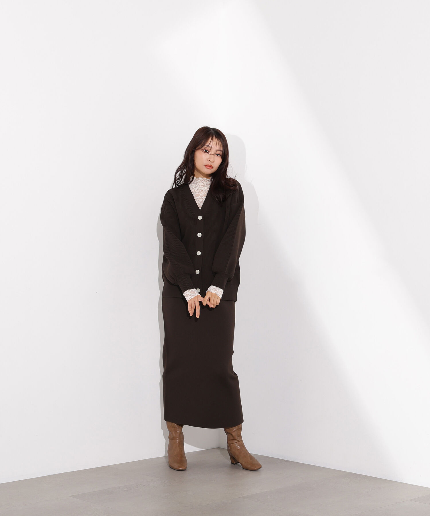  「フォルムニットカーデセットアップ」|スカート|