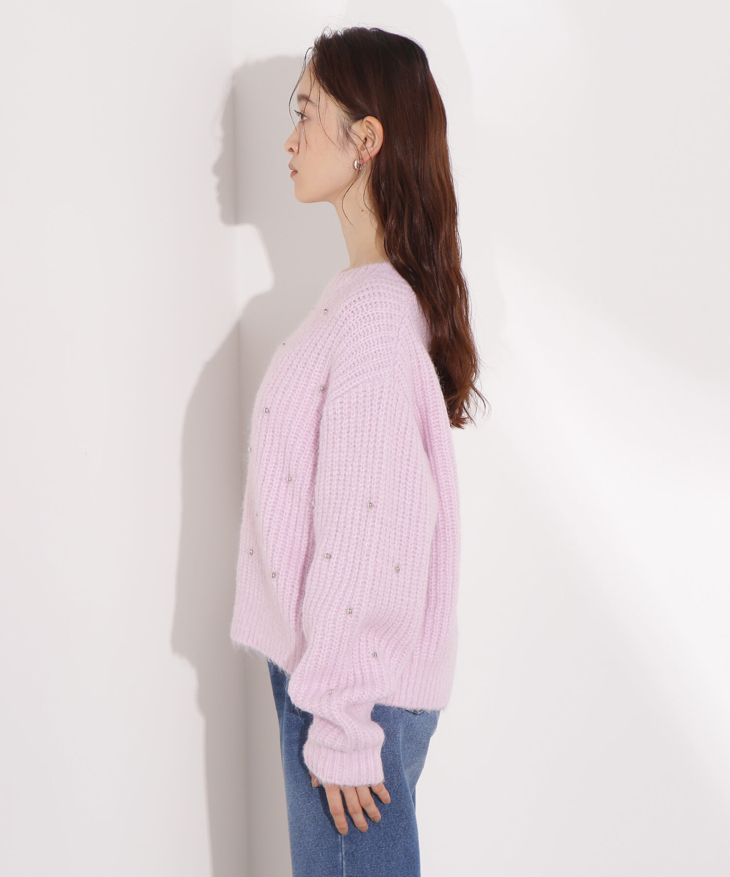  「スタッズ畦ニット」|ニット・セーター|
