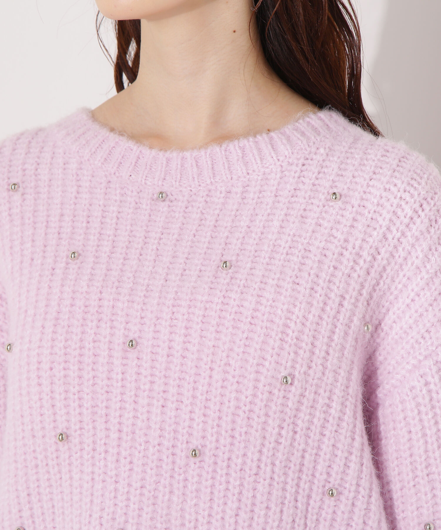  「スタッズ畦ニット」|ニット・セーター|