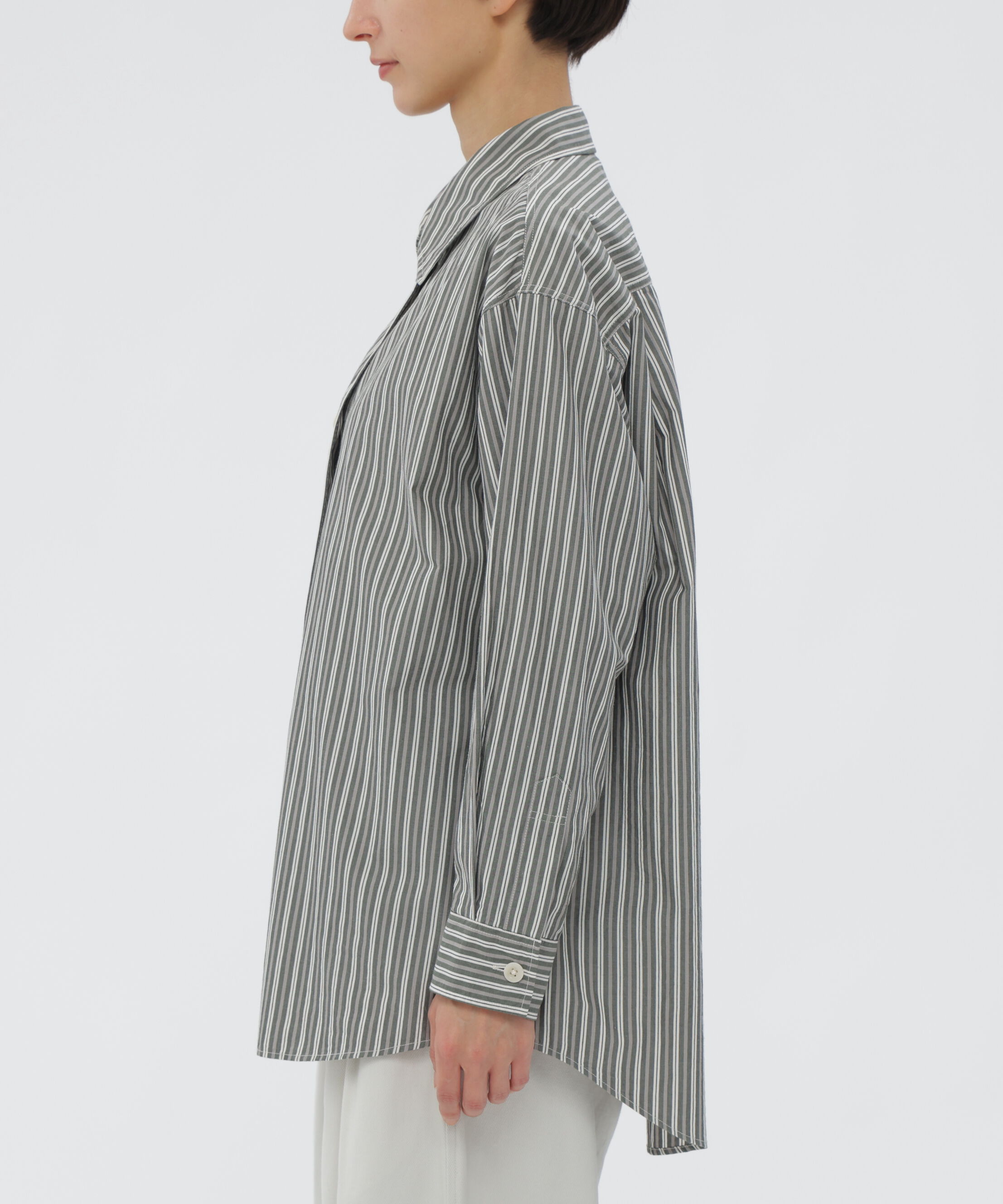 MHL.「TWO TONE COTTON STIRIPE SHIRT」|シャツ・ブラウス|