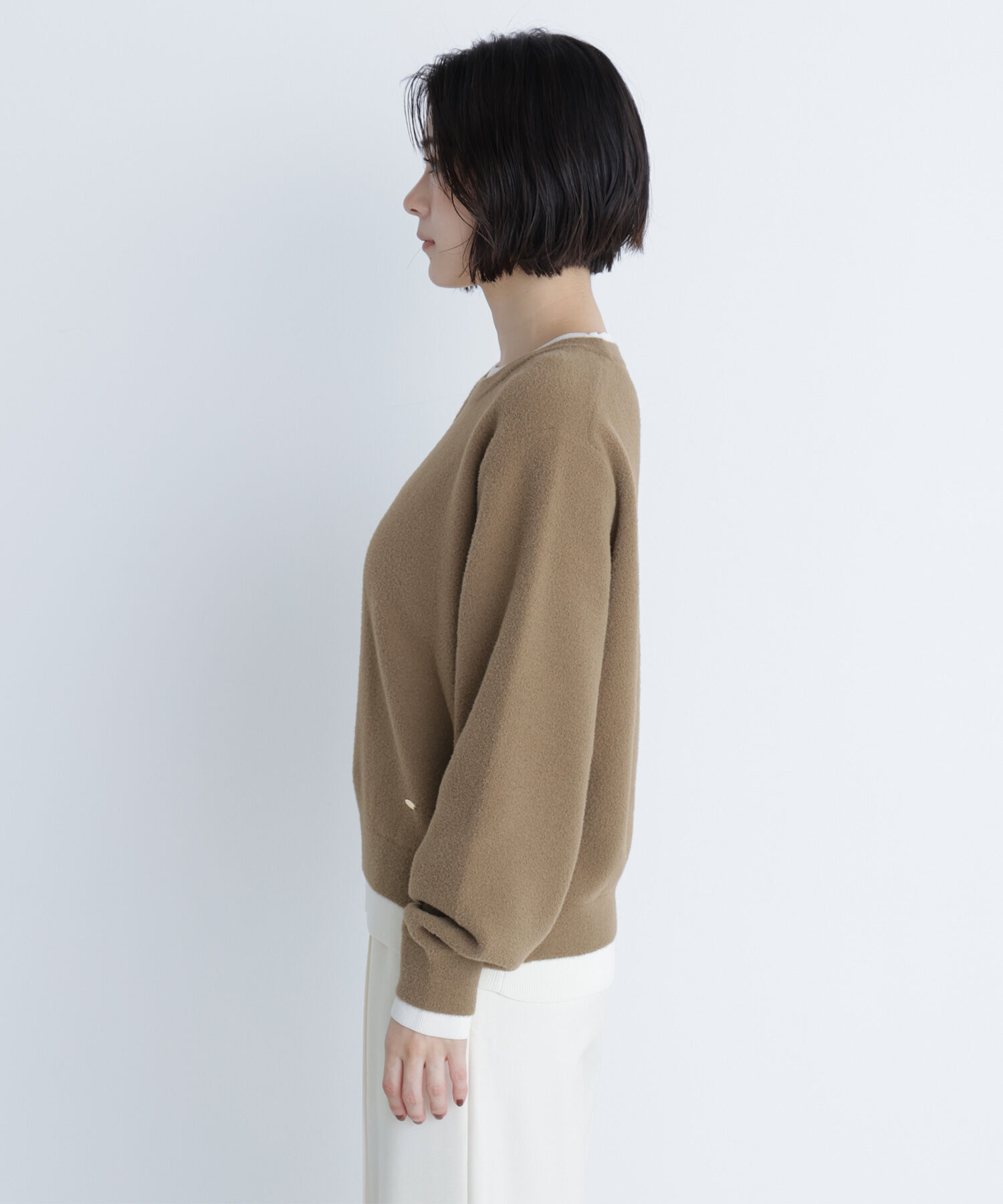  「ミニフェザーレイヤードライクニット」|ニット・セーター|