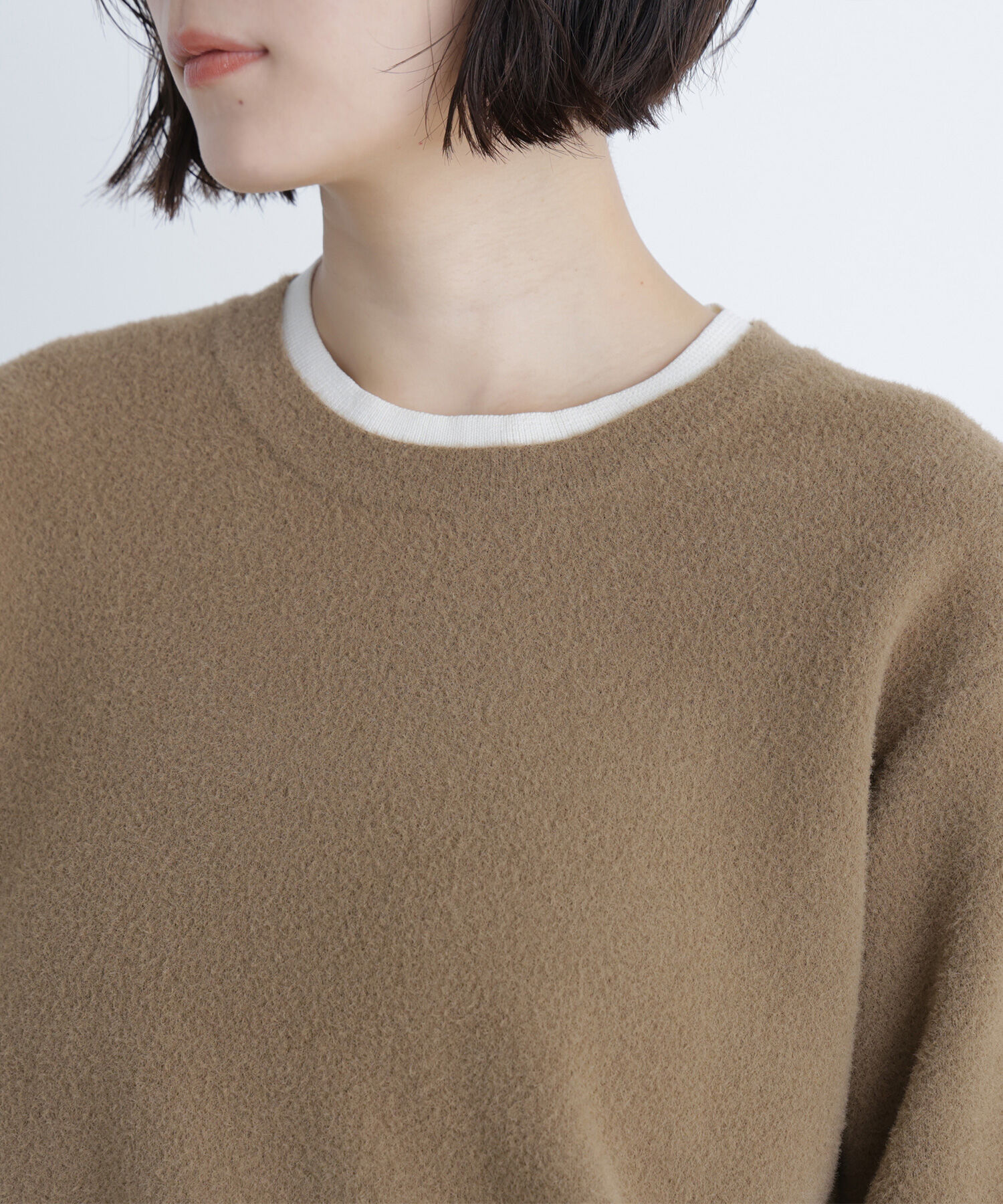  「ミニフェザーレイヤードライクニット」|ニット・セーター|