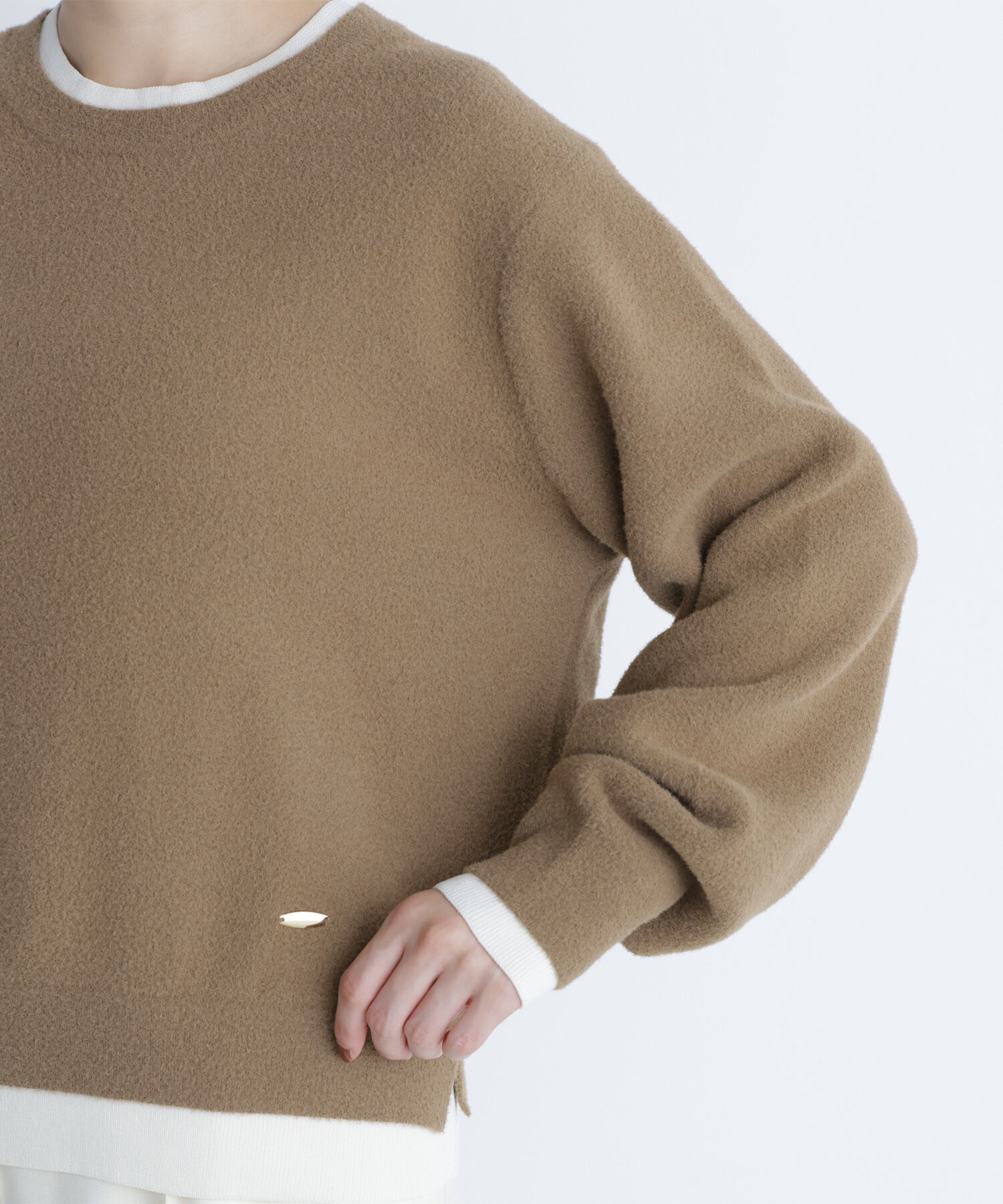  「ミニフェザーレイヤードライクニット」|ニット・セーター|