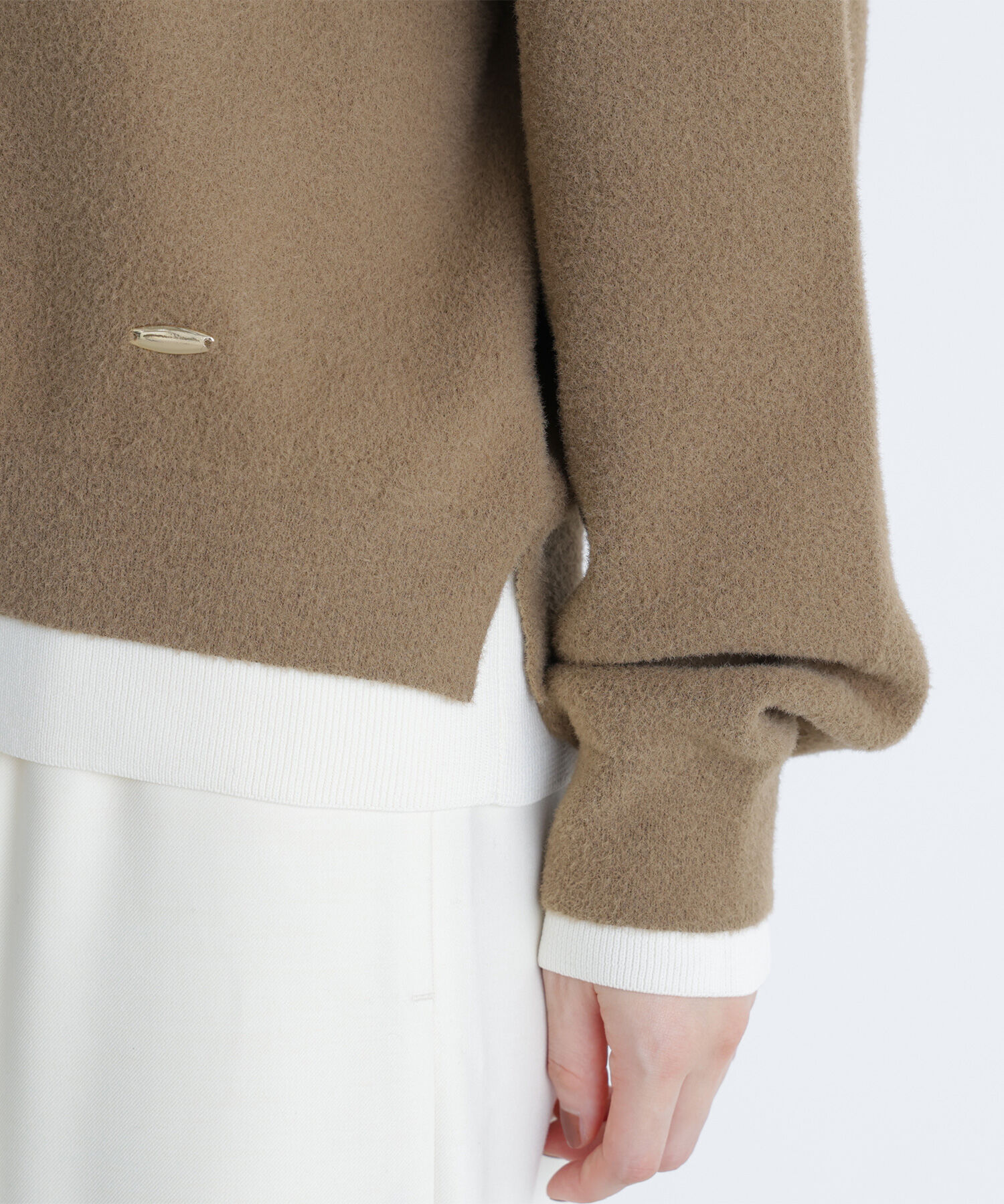  「ミニフェザーレイヤードライクニット」|ニット・セーター|