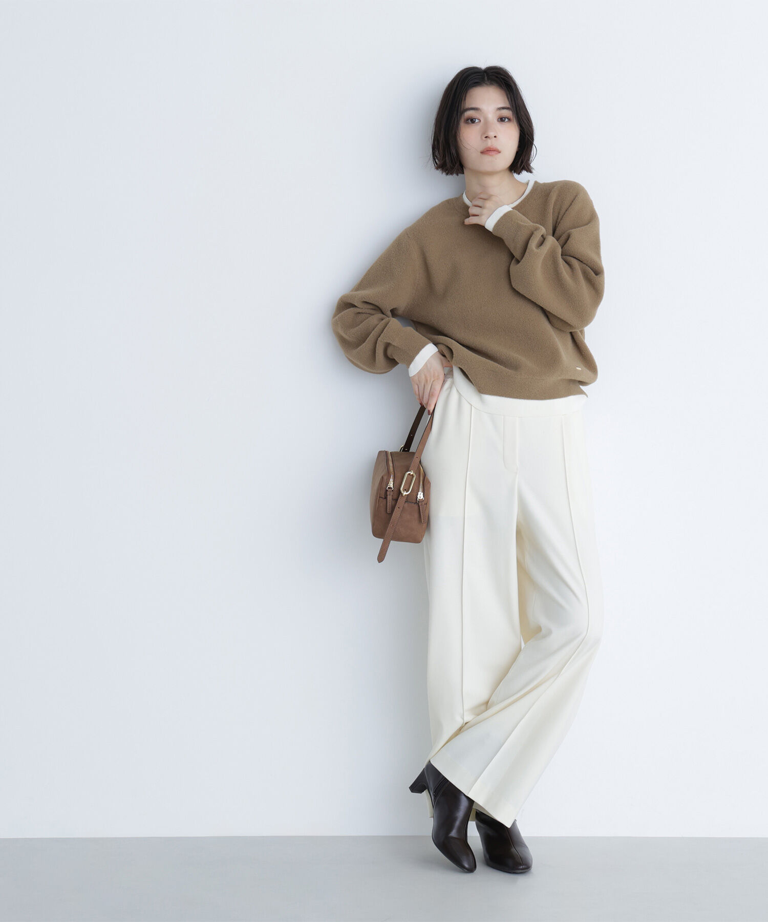  「ミニフェザーレイヤードライクニット」|ニット・セーター|