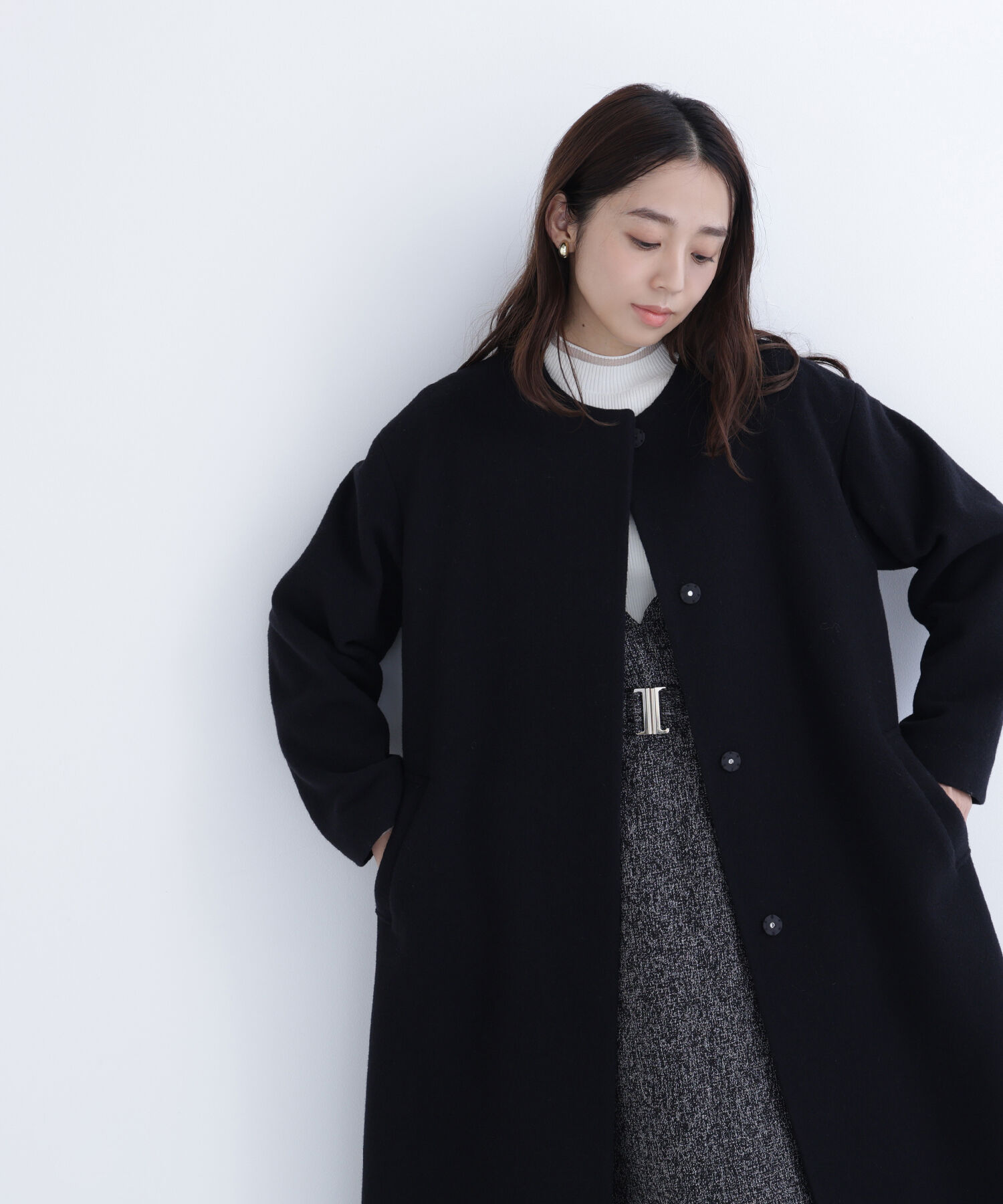  「ベルト付Vネックジャンスカ」|ワンピース|