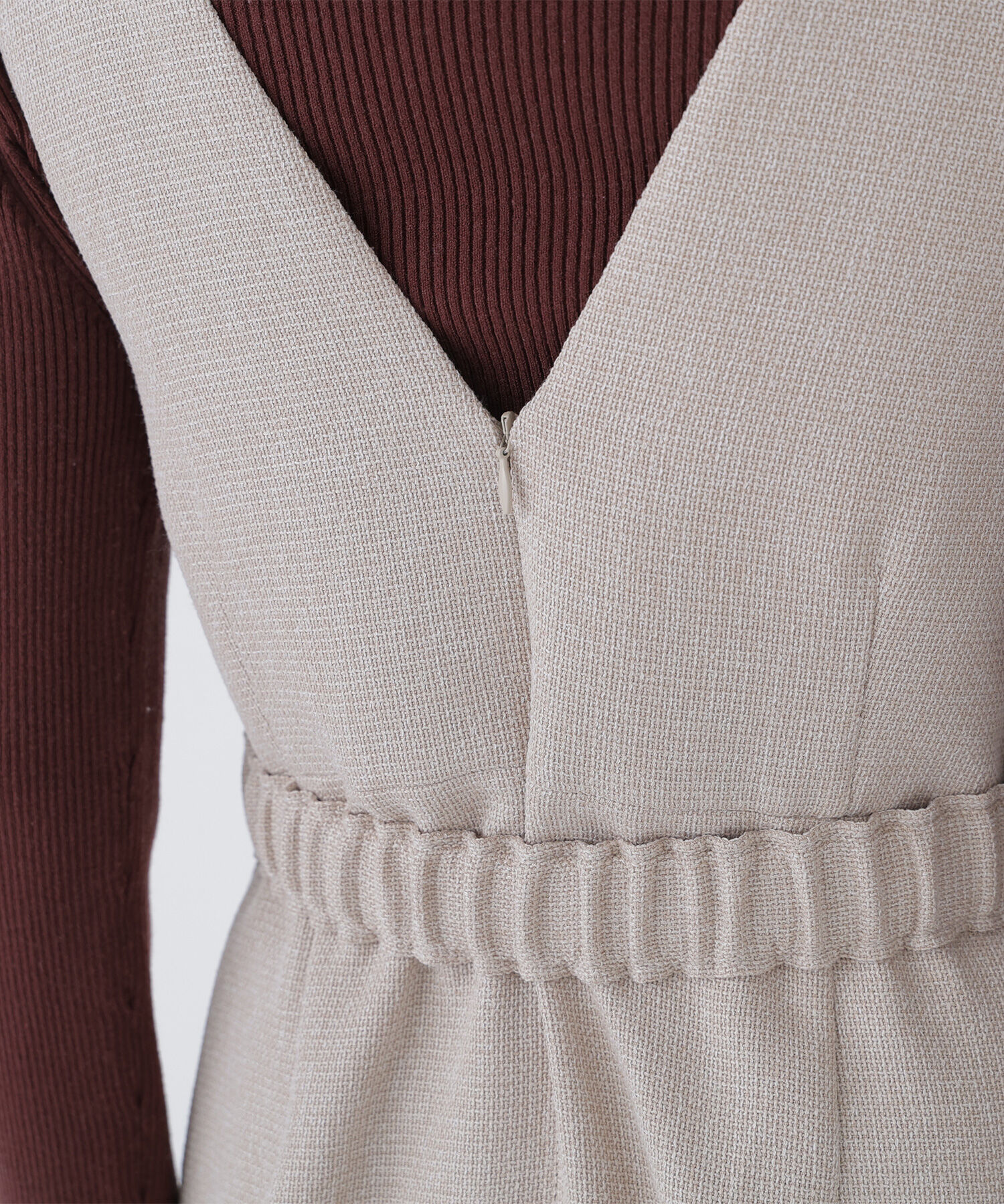  「ベルト付Vネックジャンスカ」|ワンピース|