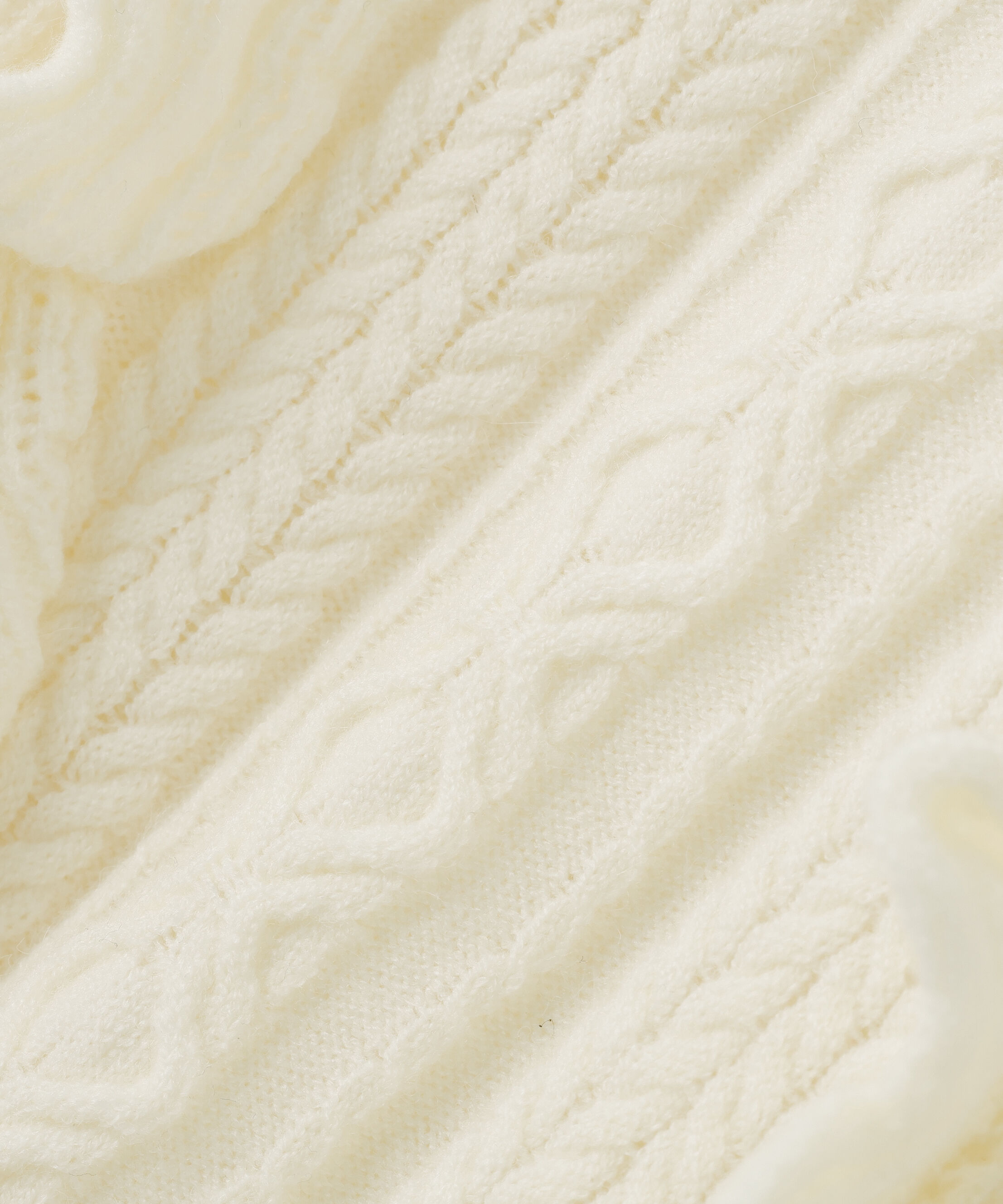  「ミニケーブルフリルニット」|ニット・セーター|