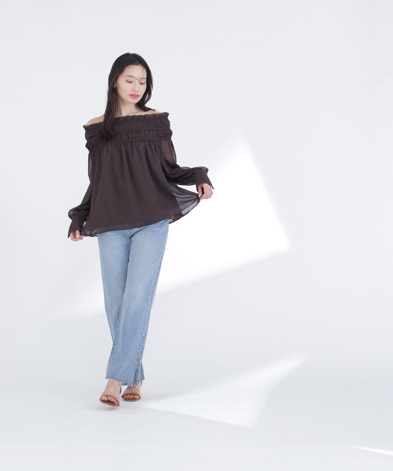  「サイドスリットストレートデニムパンツ」|その他|