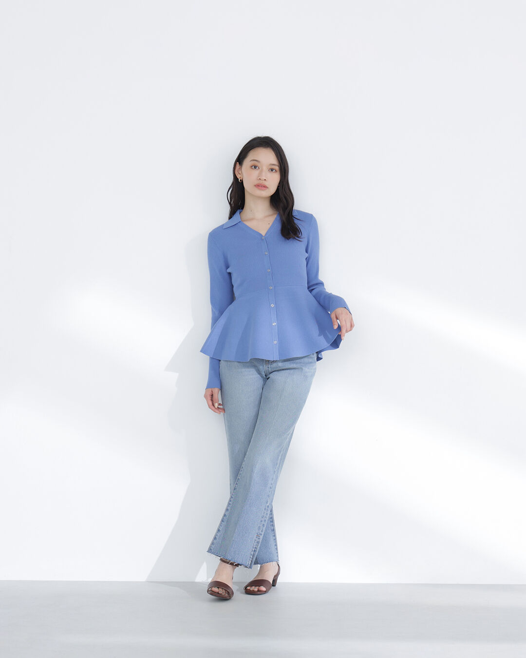  「サイドスリットストレートデニムパンツ」|その他|