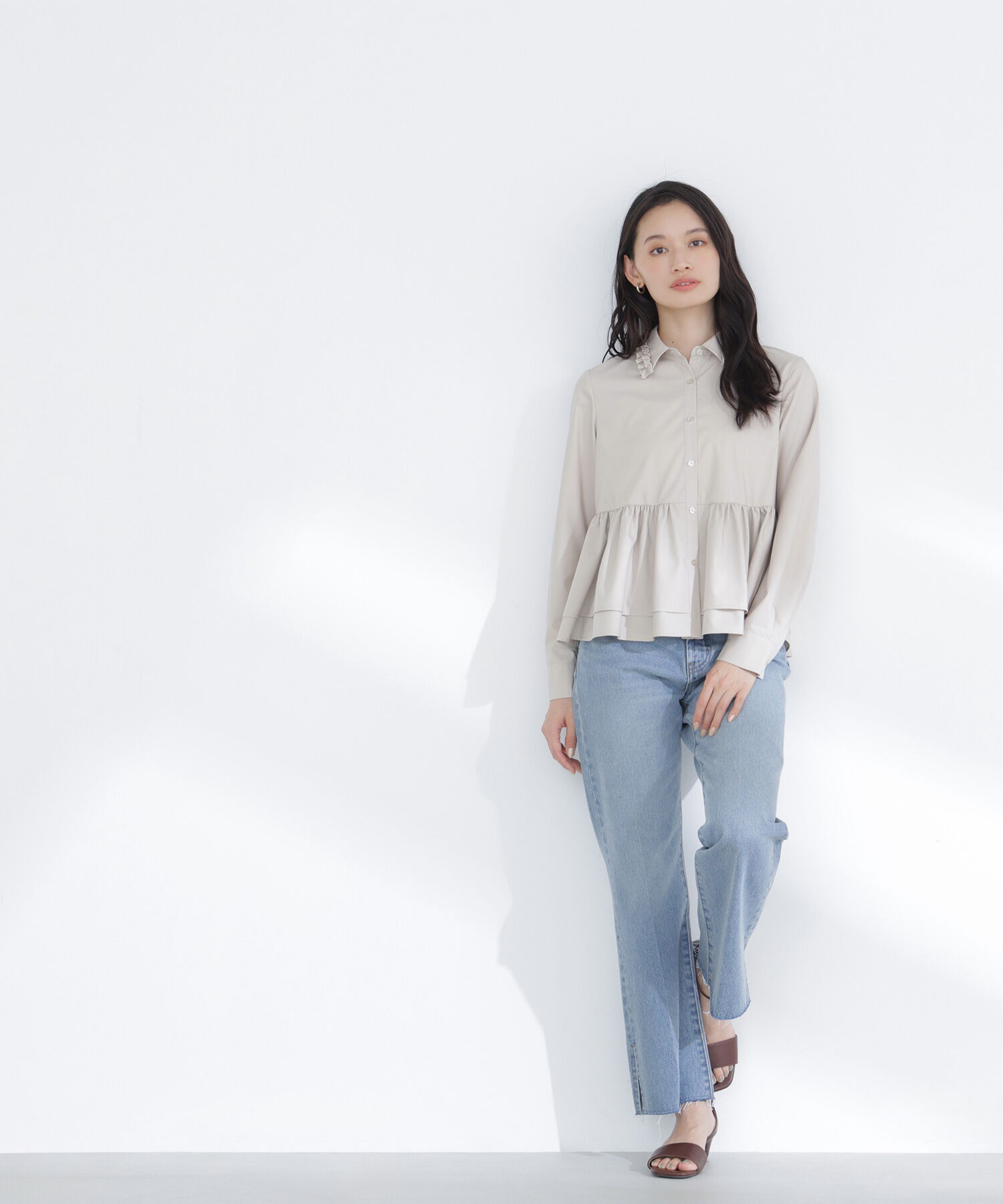  「サイドスリットストレートデニムパンツ」|その他|