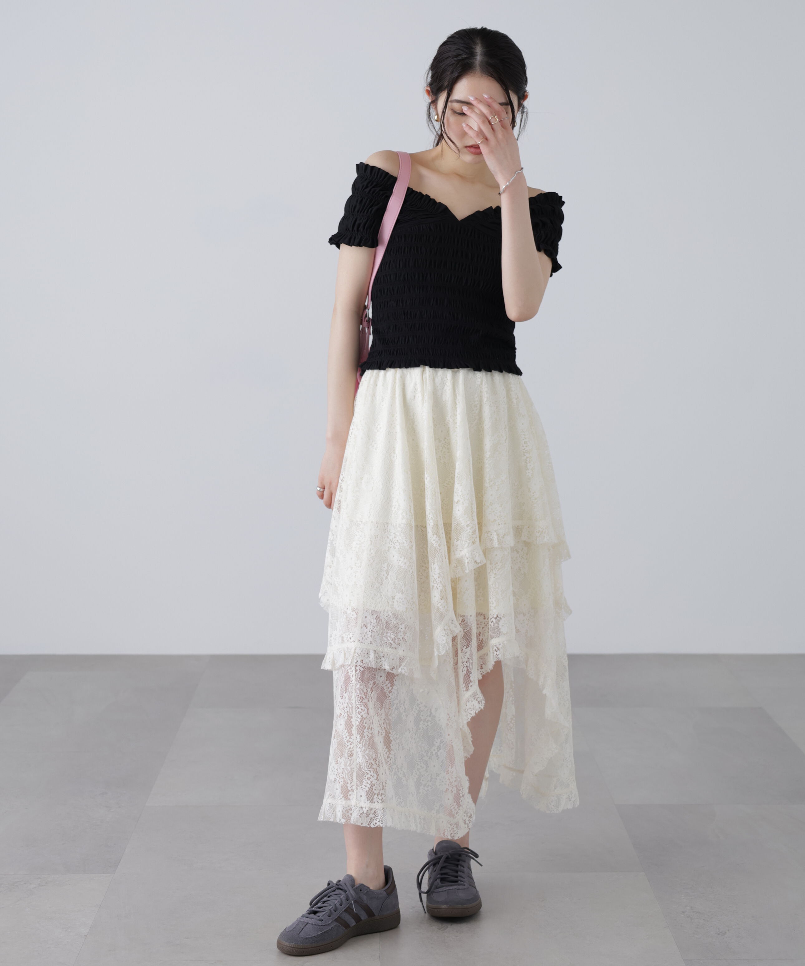  「2wayシャーリングオフショルカットソー」|Tシャツ・カットソー|