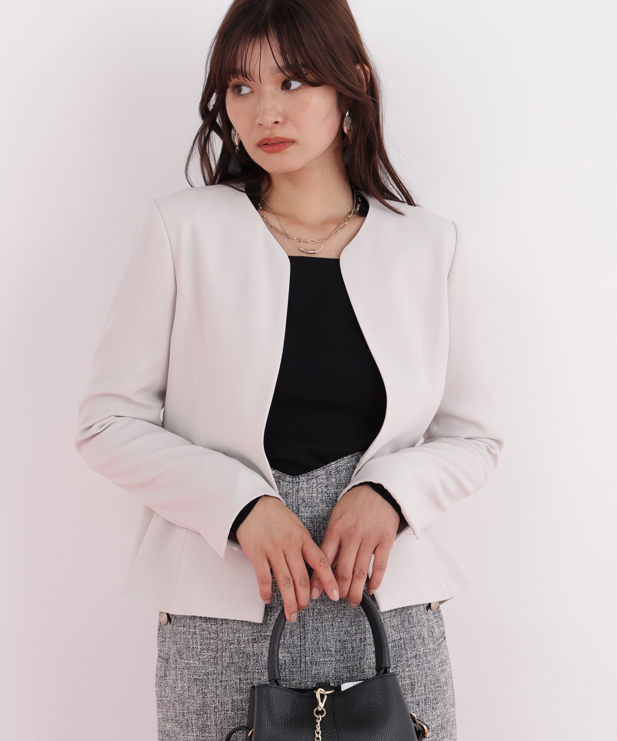  「キーネックペプラムジャケット」|その他|