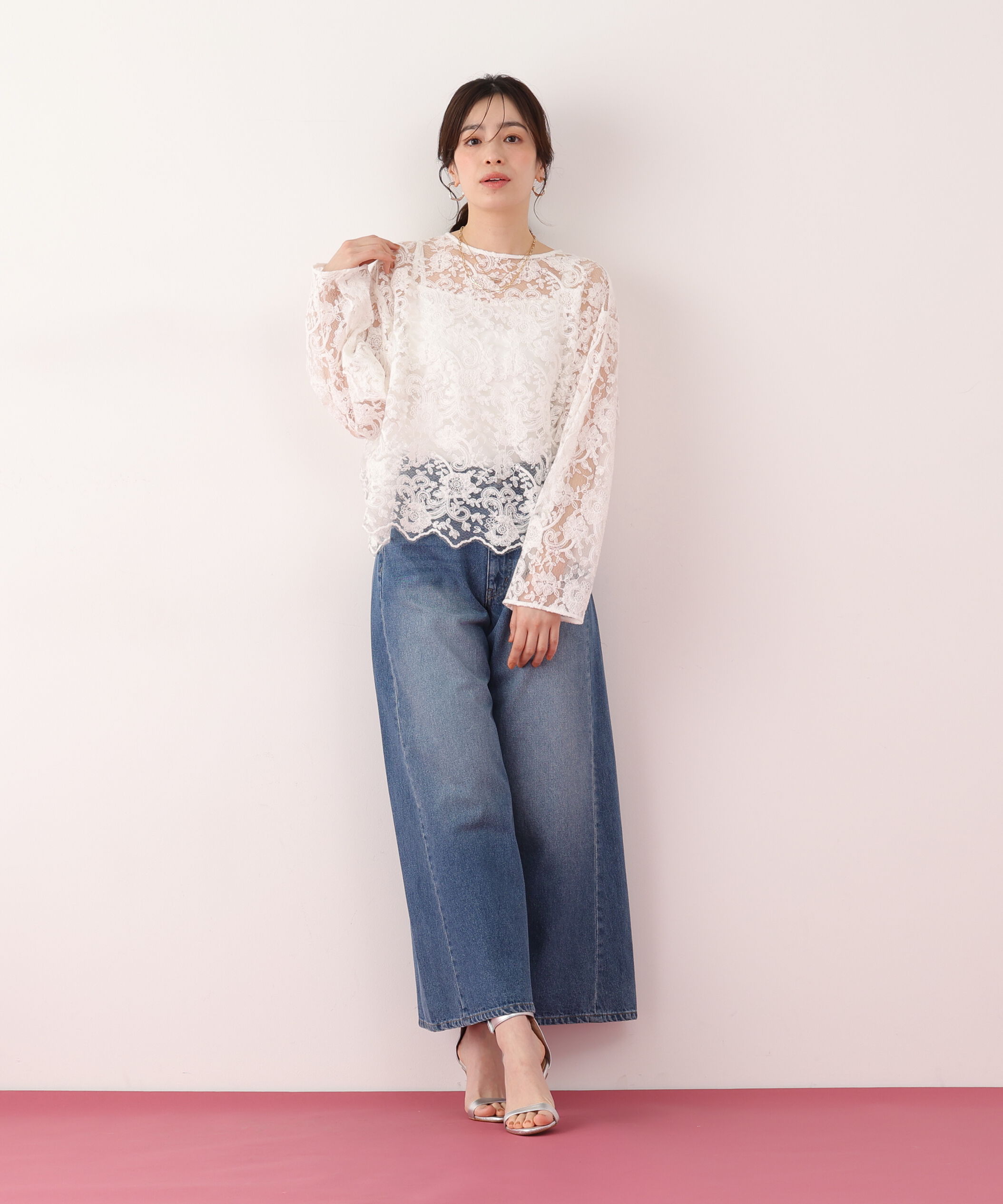  「スカラレースブラウス」|シャツ・ブラウス|
