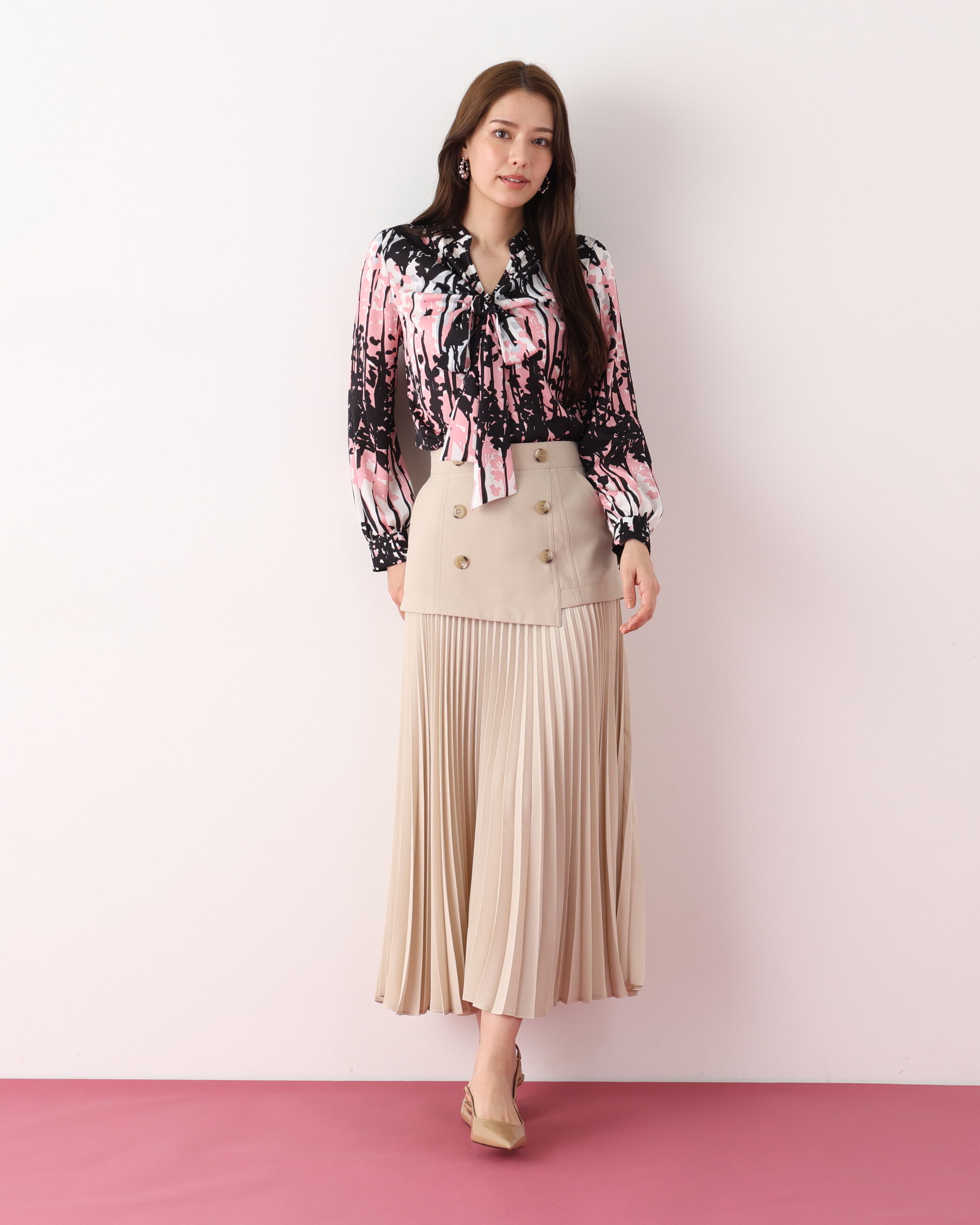  「ソフトオックスプリーツスカート」|スカート|