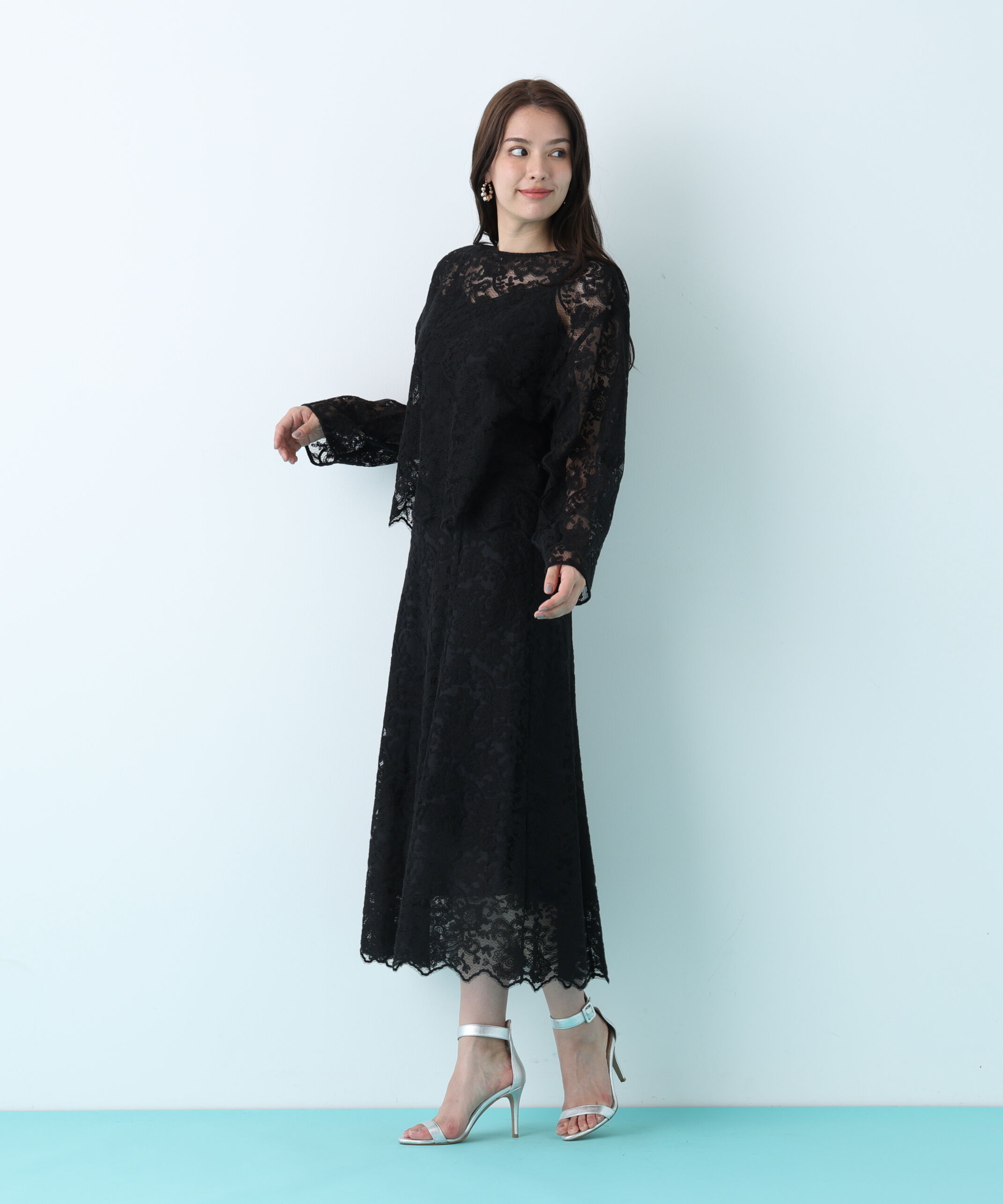  「スカラレースフレアスカート」|スカート|