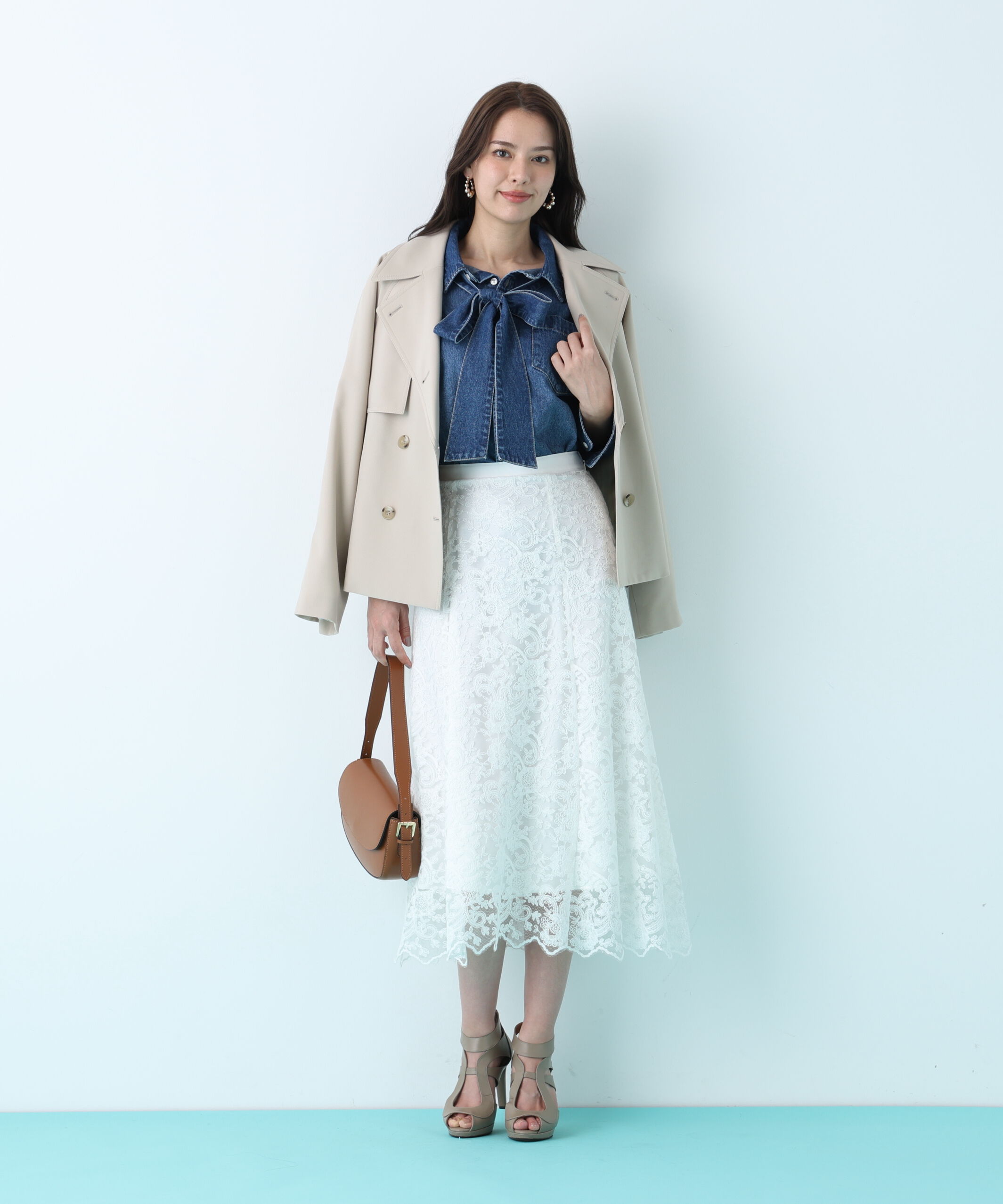  「スカラレースフレアスカート」|スカート|