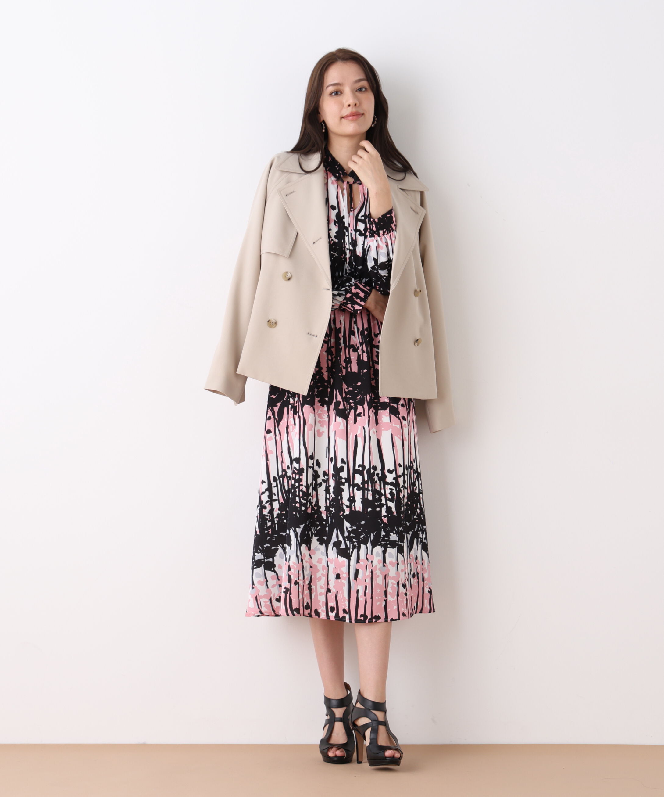  「インクフォレストプリントワンピース」|ワンピース|