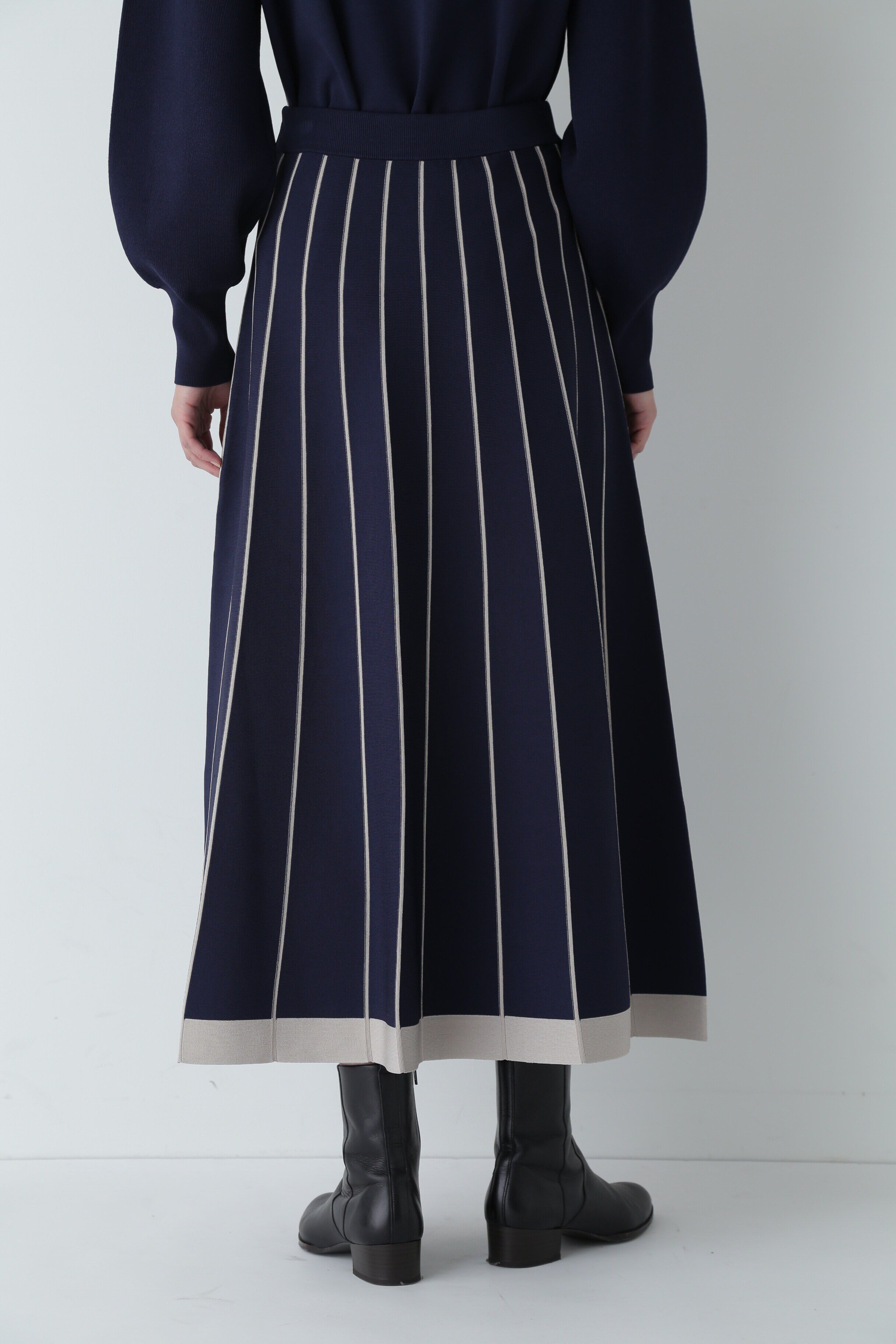  「ライン入りニットスカート」|スカート|