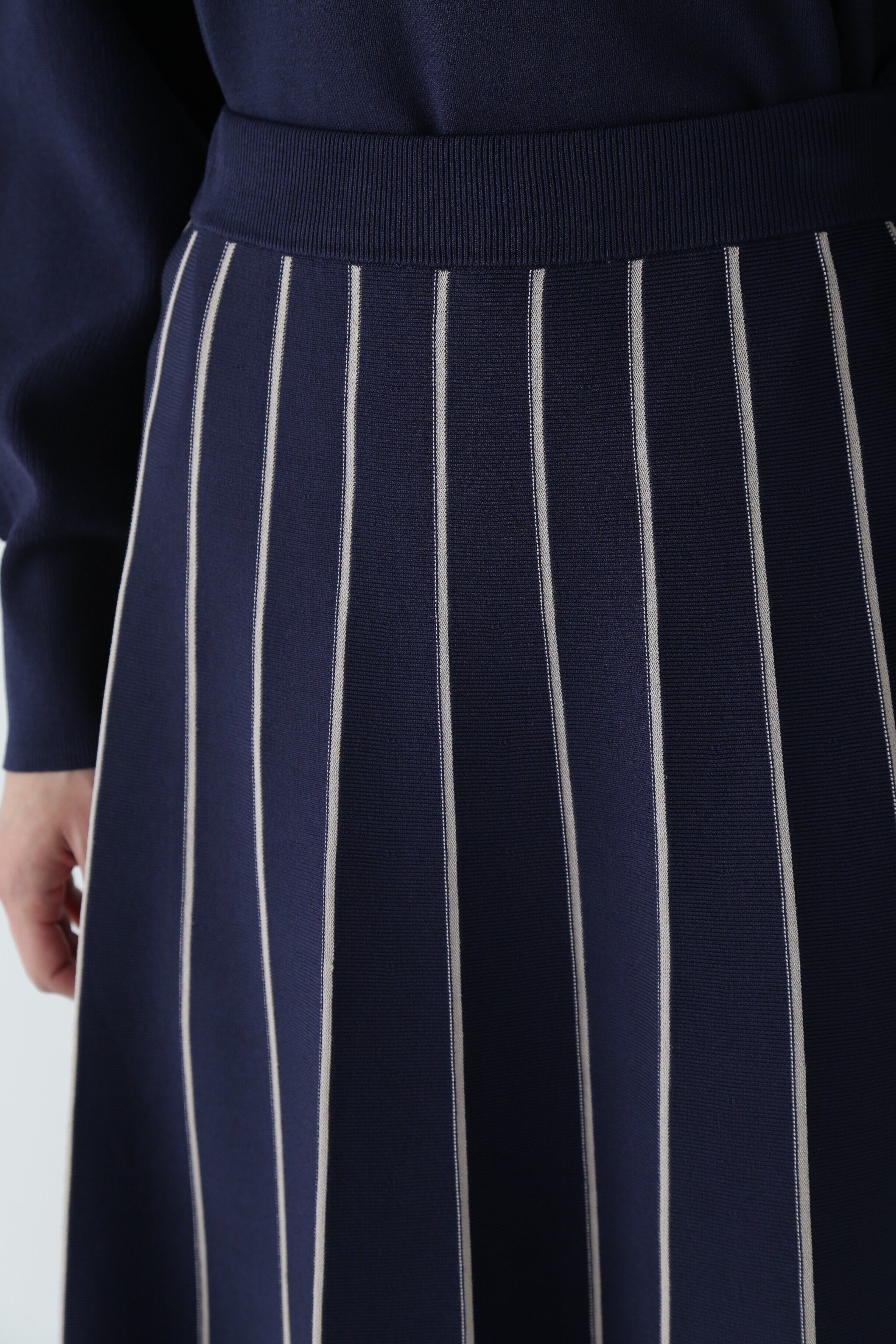  「ライン入りニットスカート」|スカート|