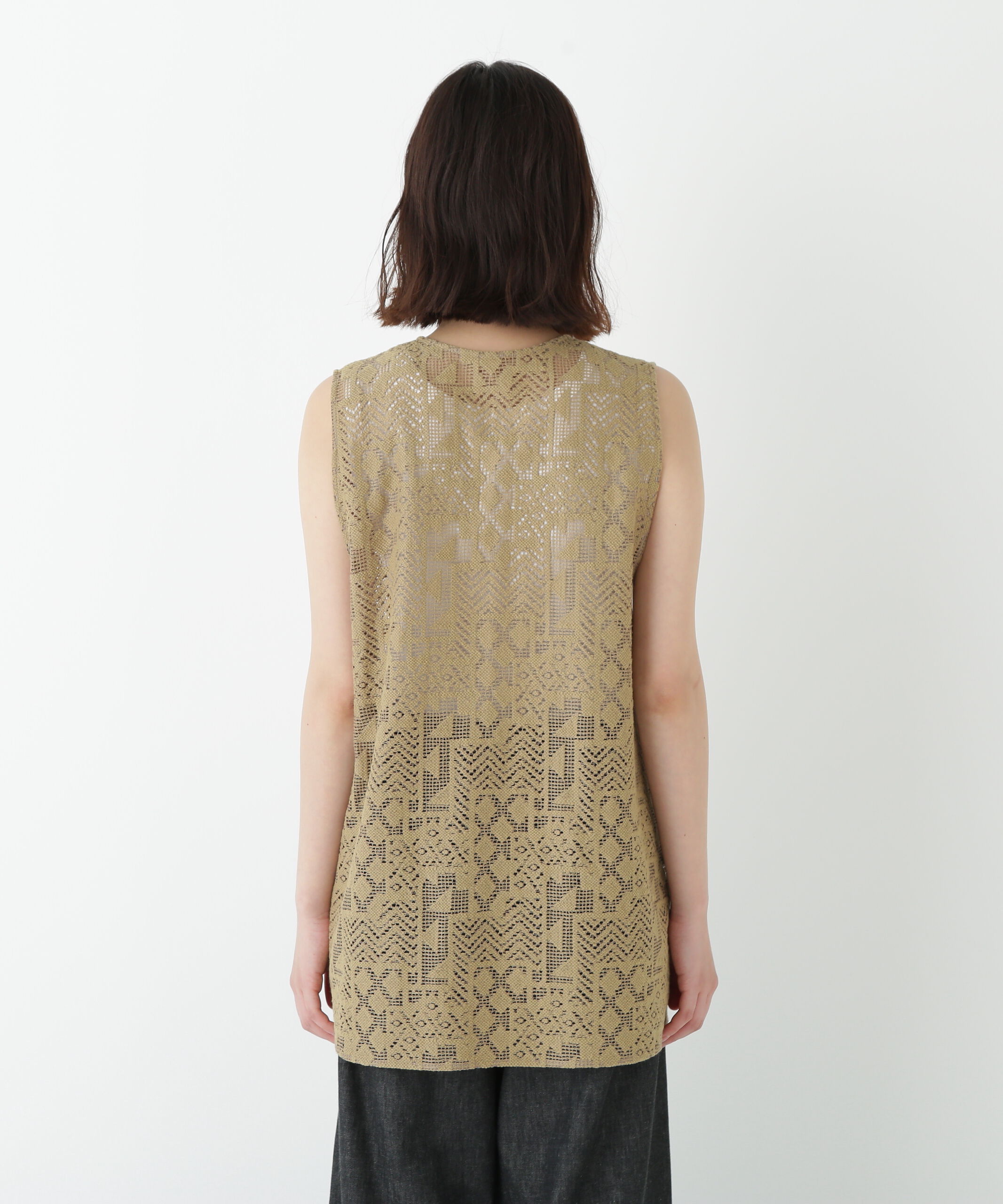  「◆ジオメトリックレースジレ」|シャツ・ブラウス|