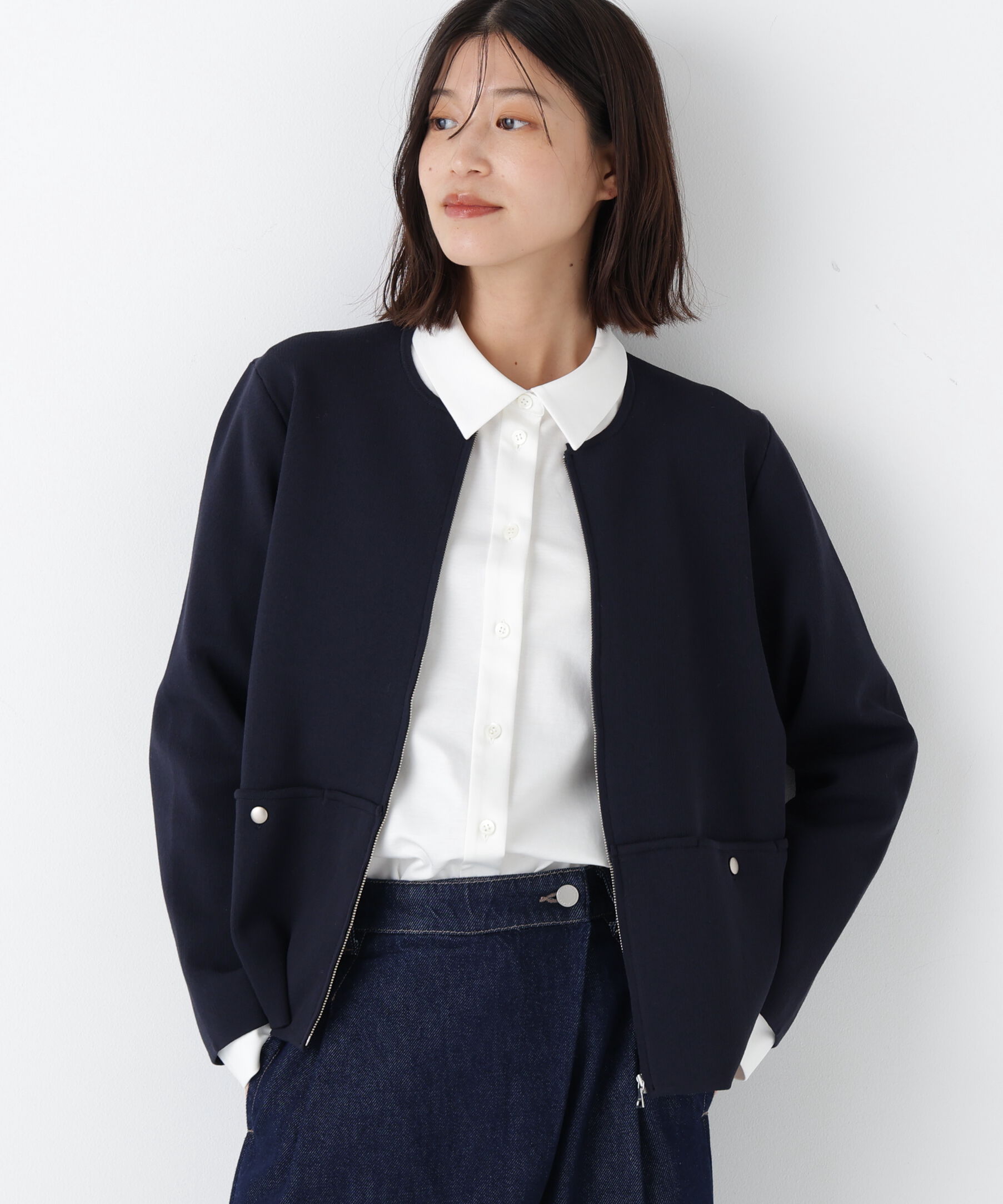  「◆コットンスムースジップアップＪＫ」|その他|