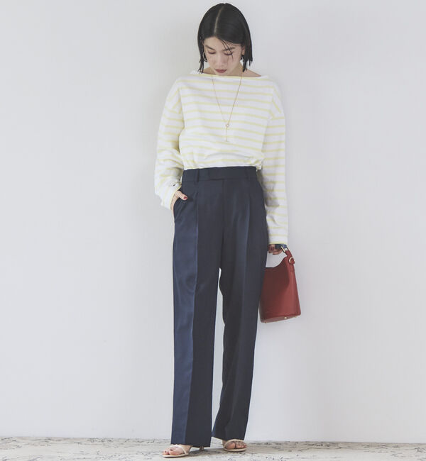 Doux archives「リネンライクストレートパンツ」|チノ|