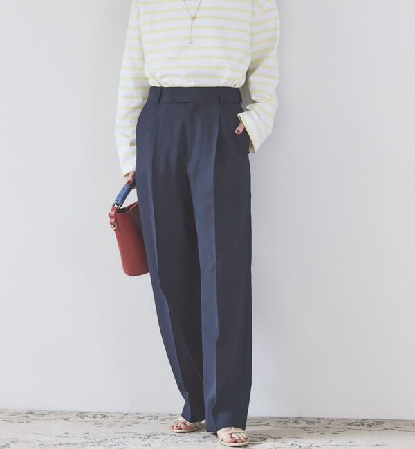 Doux archives「リネンライクストレートパンツ」|チノ|