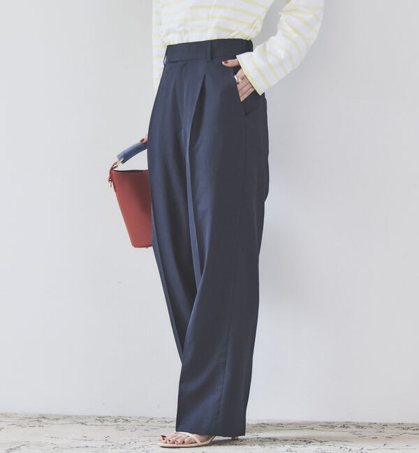 Doux archives「リネンライクストレートパンツ」|チノ|