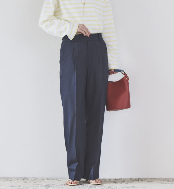 Doux archives「リネンライクストレートパンツ」|チノ|