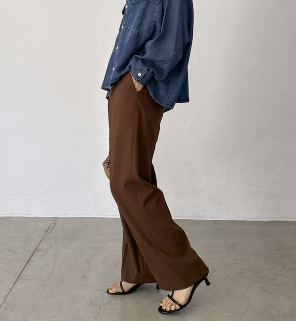 Doux archives「リネンライクストレートパンツ」|チノ|