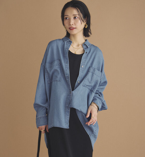Doux archives「ソフトデニム２ＷＡＹシャツ／」|シャツ・ブラウス|