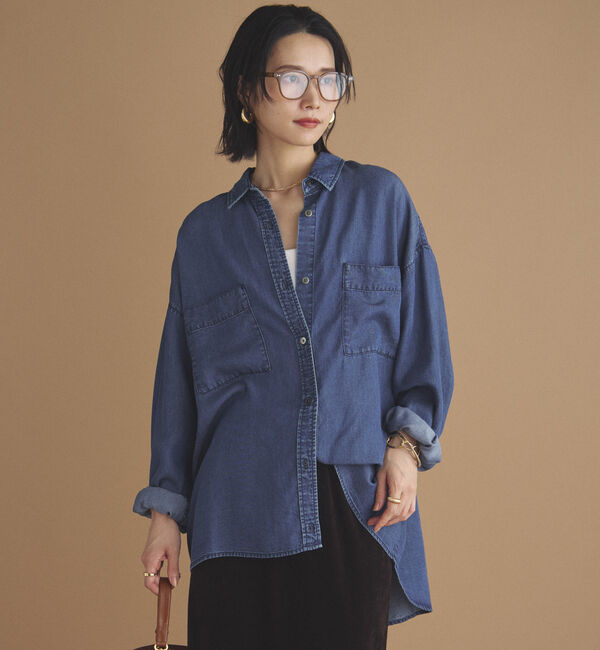 Doux archives「ソフトデニム２ＷＡＹシャツ／」|シャツ・ブラウス|