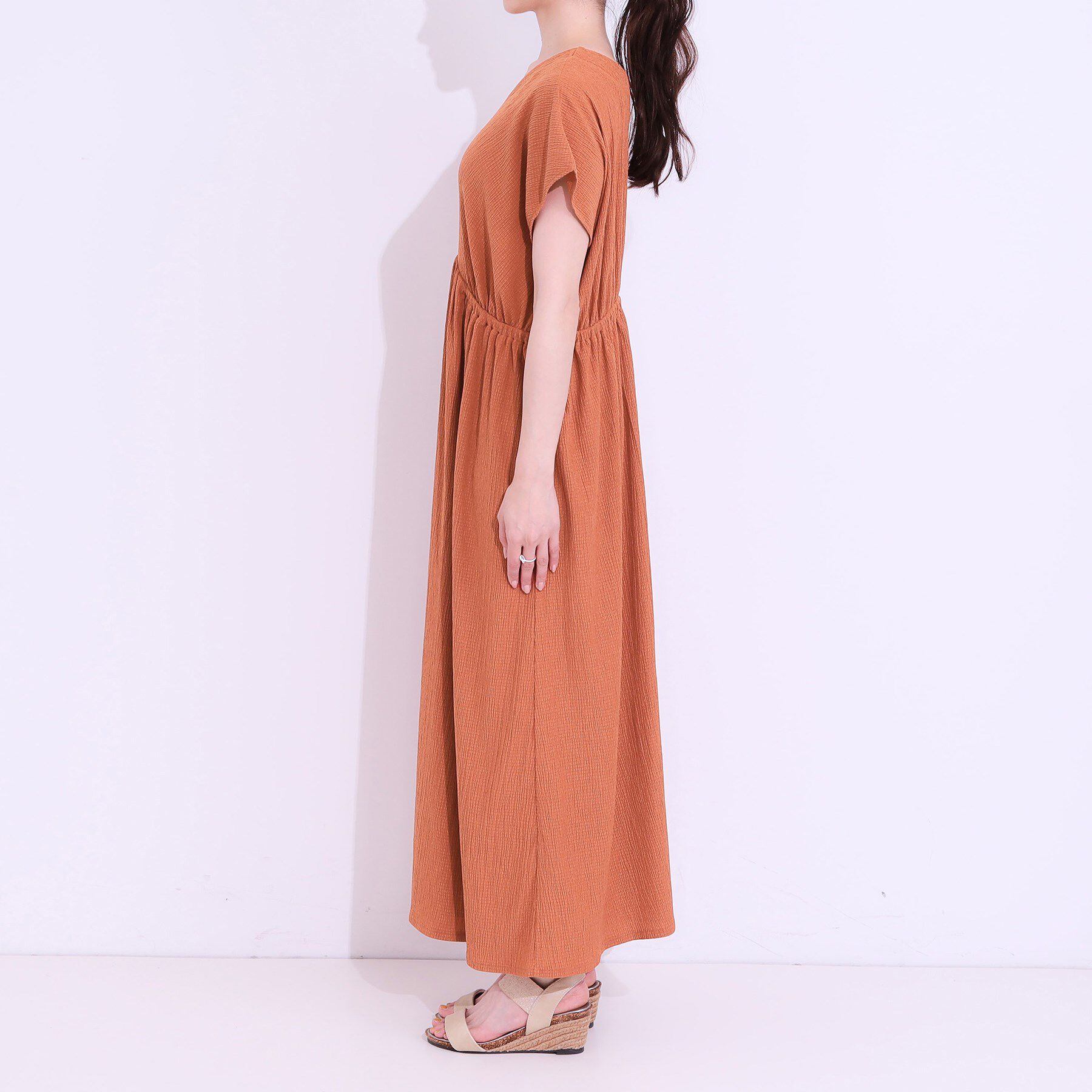 SHOO･LA･RUE「【前後2WAY】さらりと大人上品に 楊柳フレンチワンピース」|ワンピース|