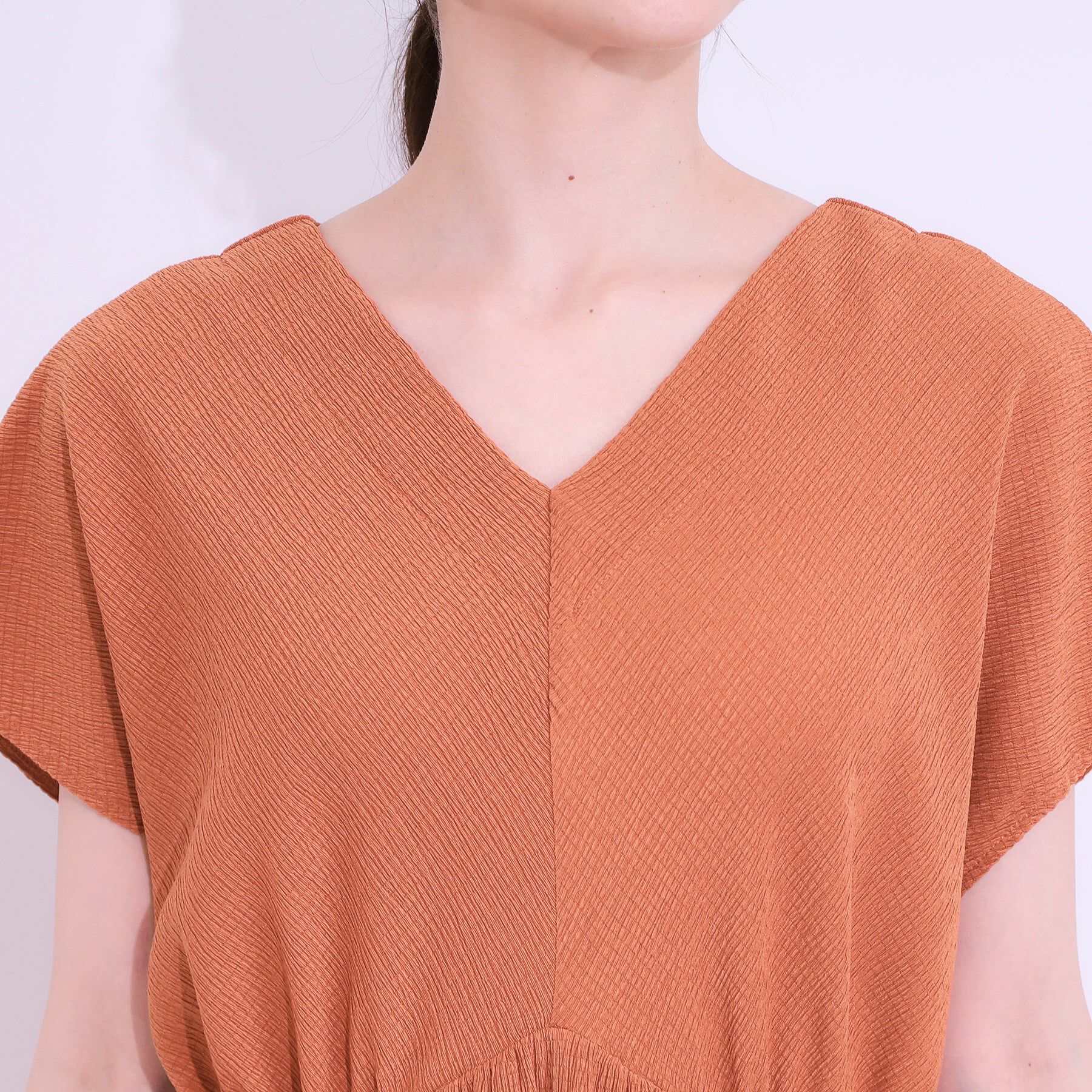 SHOO･LA･RUE「【前後2WAY】さらりと大人上品に 楊柳フレンチワンピース」|ワンピース|