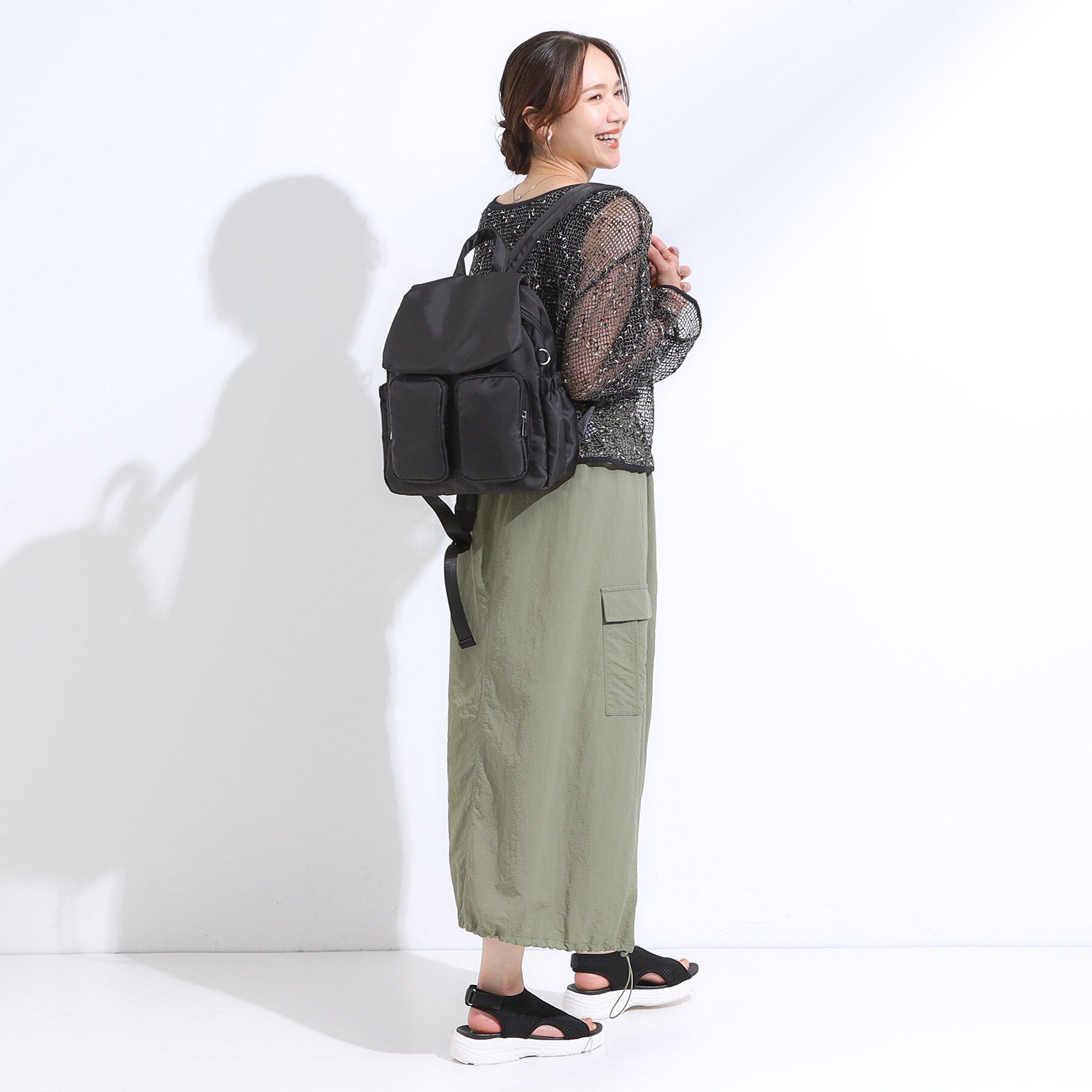 SHOO･LA･RUE「【撥水】Wポケットリュック」|リュック|