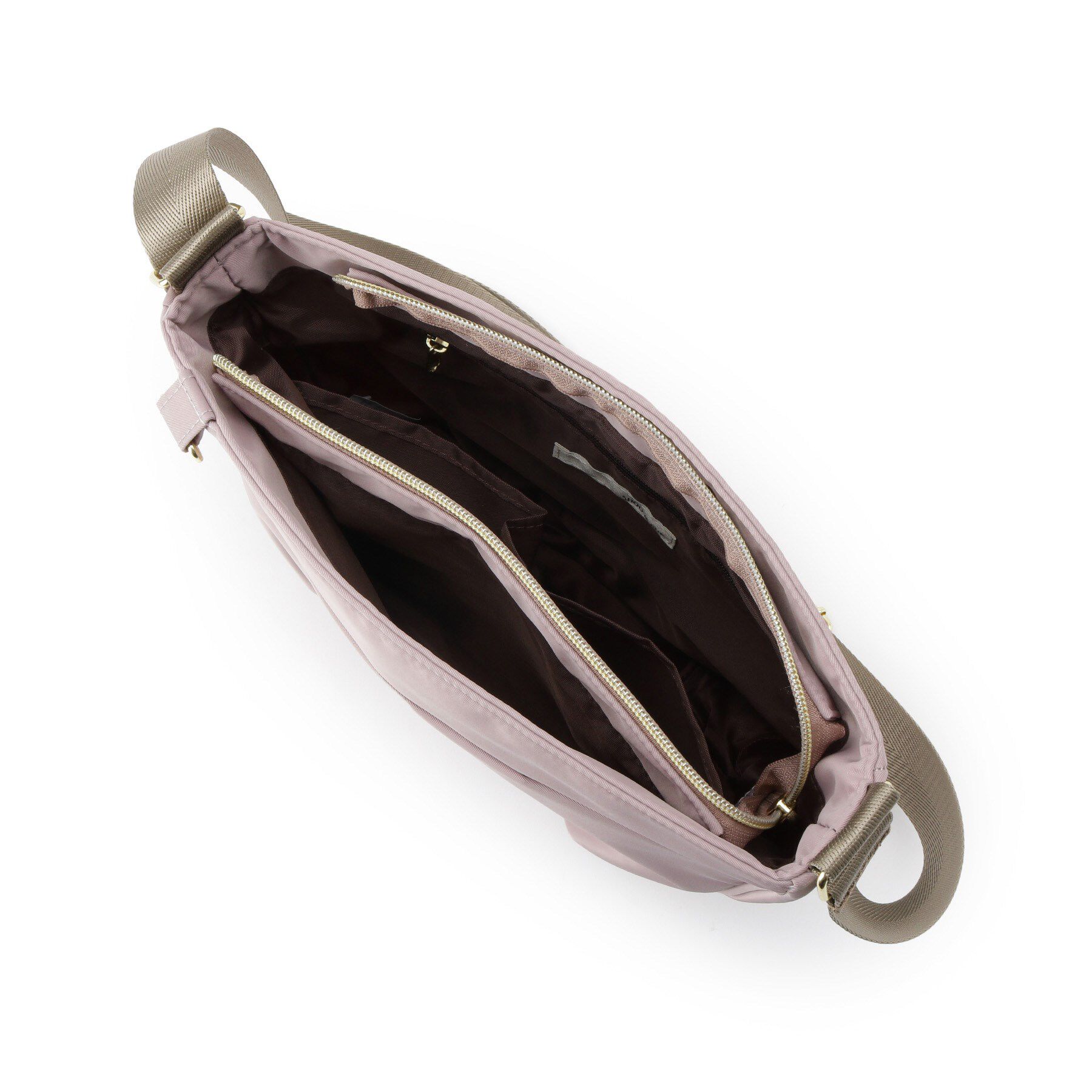 SHOO･LA･RUE「【撥水】フロントポケットハーフムーンショルダーバッグ」|ショルダー・メッセンジャー|