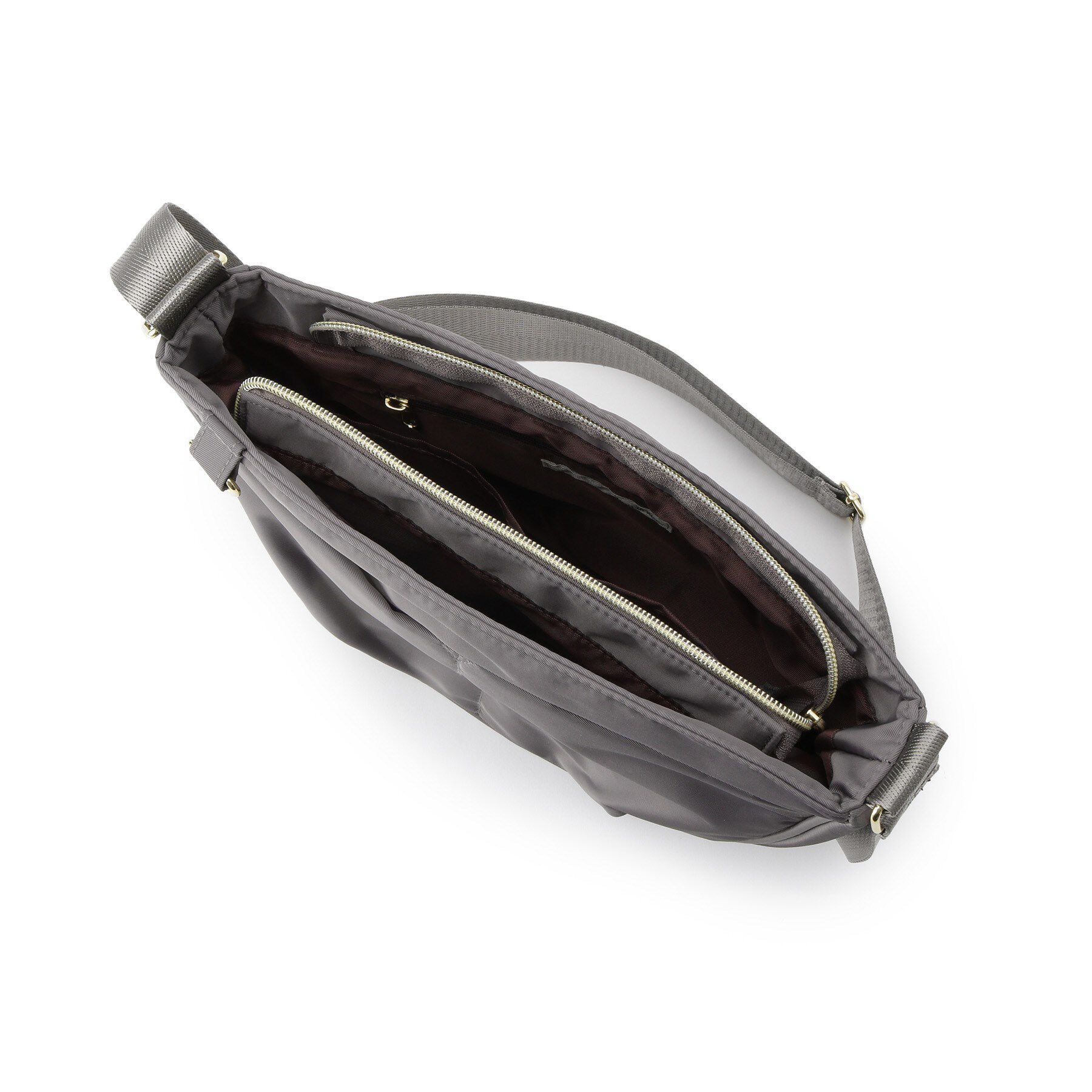 SHOO･LA･RUE「【撥水】フロントポケットハーフムーンショルダーバッグ」|ショルダー・メッセンジャー|