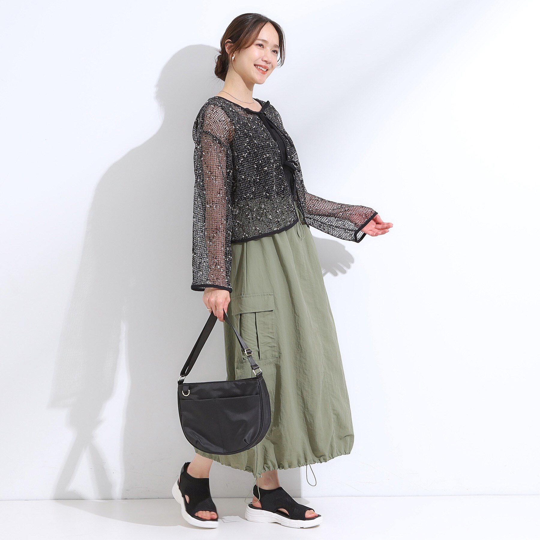 SHOO･LA･RUE「【撥水】フロントポケットハーフムーンショルダーバッグ」|ショルダー・メッセンジャー|