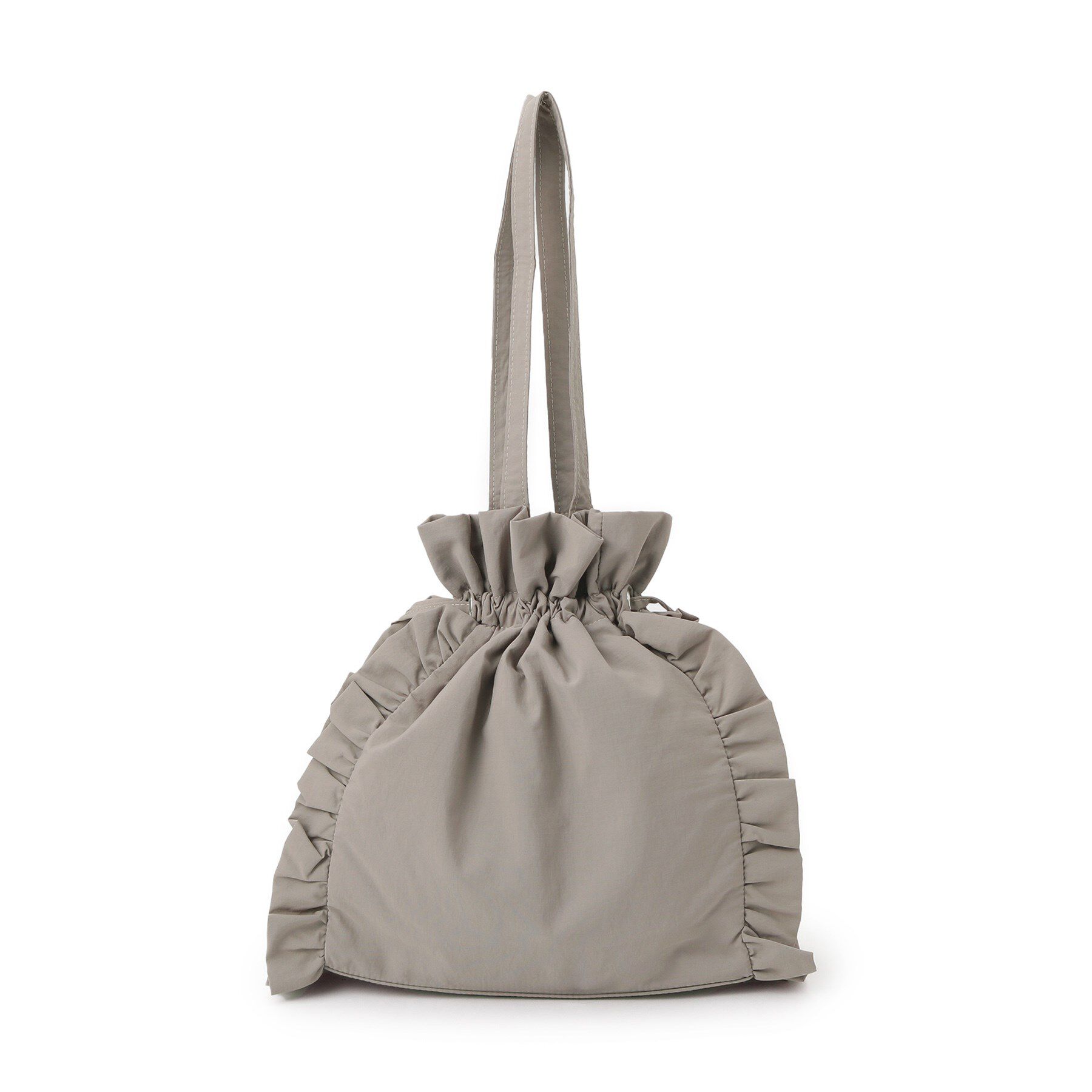 SHOO･LA･RUE「【撥水/A4】大人も持てる フリル巾着トートバッグ」|トートバッグ|